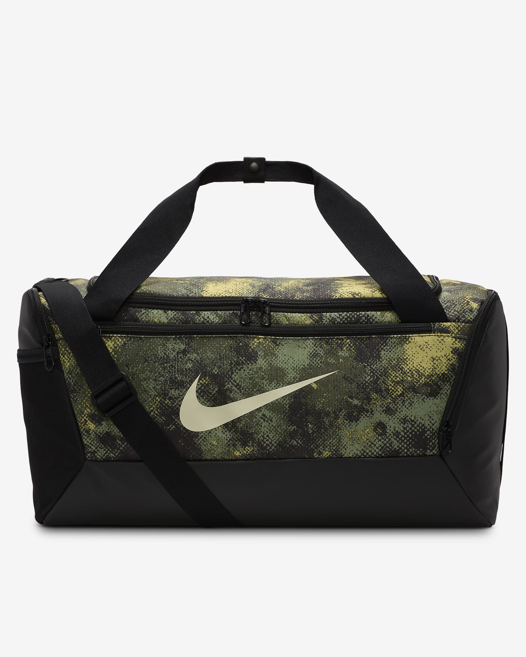 Sac de sport Nike Brasilia (petite taille, 41 L) - Oil Green/Noir/Coconut Milk