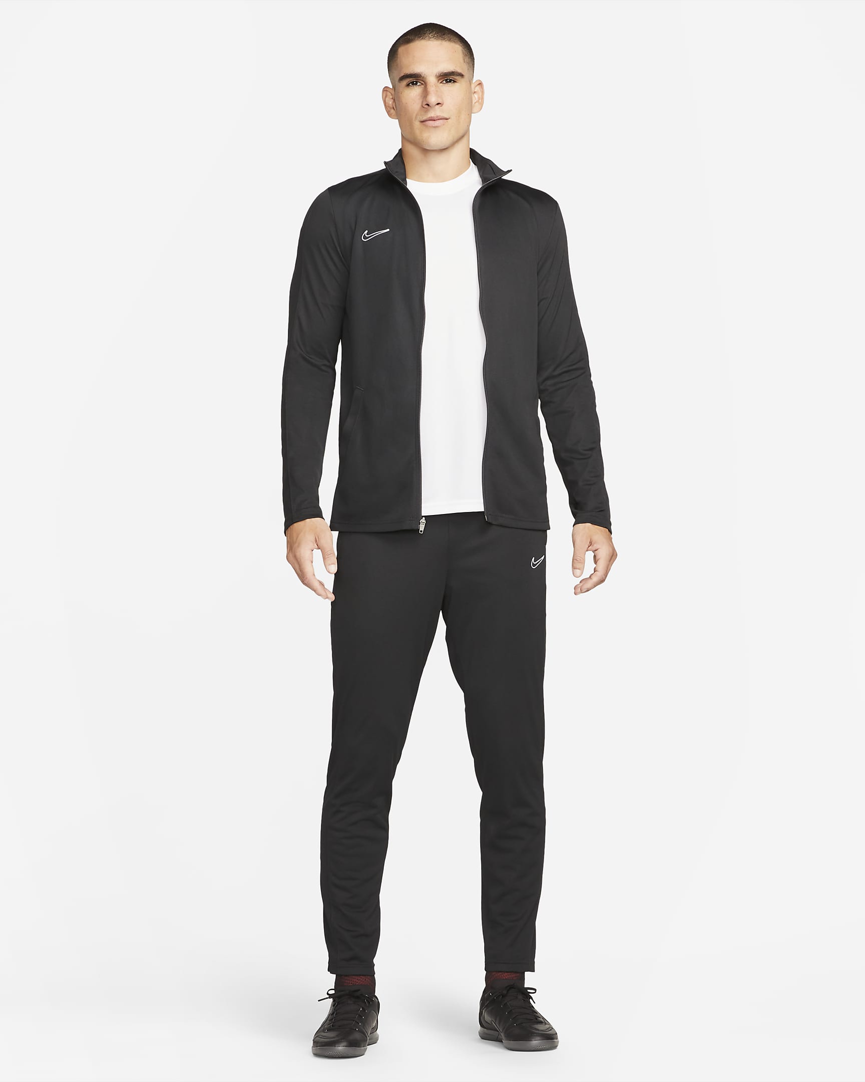 Nike Academy Men's Dri-FIT Football Tracksuit - Black/Black/White