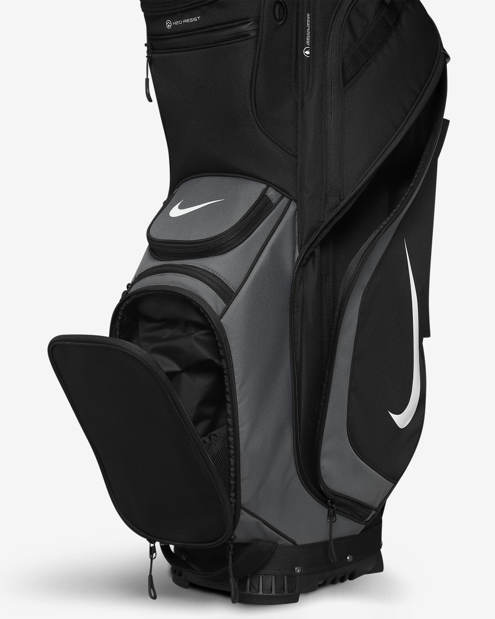 Nike Performance Cart Golf Bag - Black/Iron Grey/White