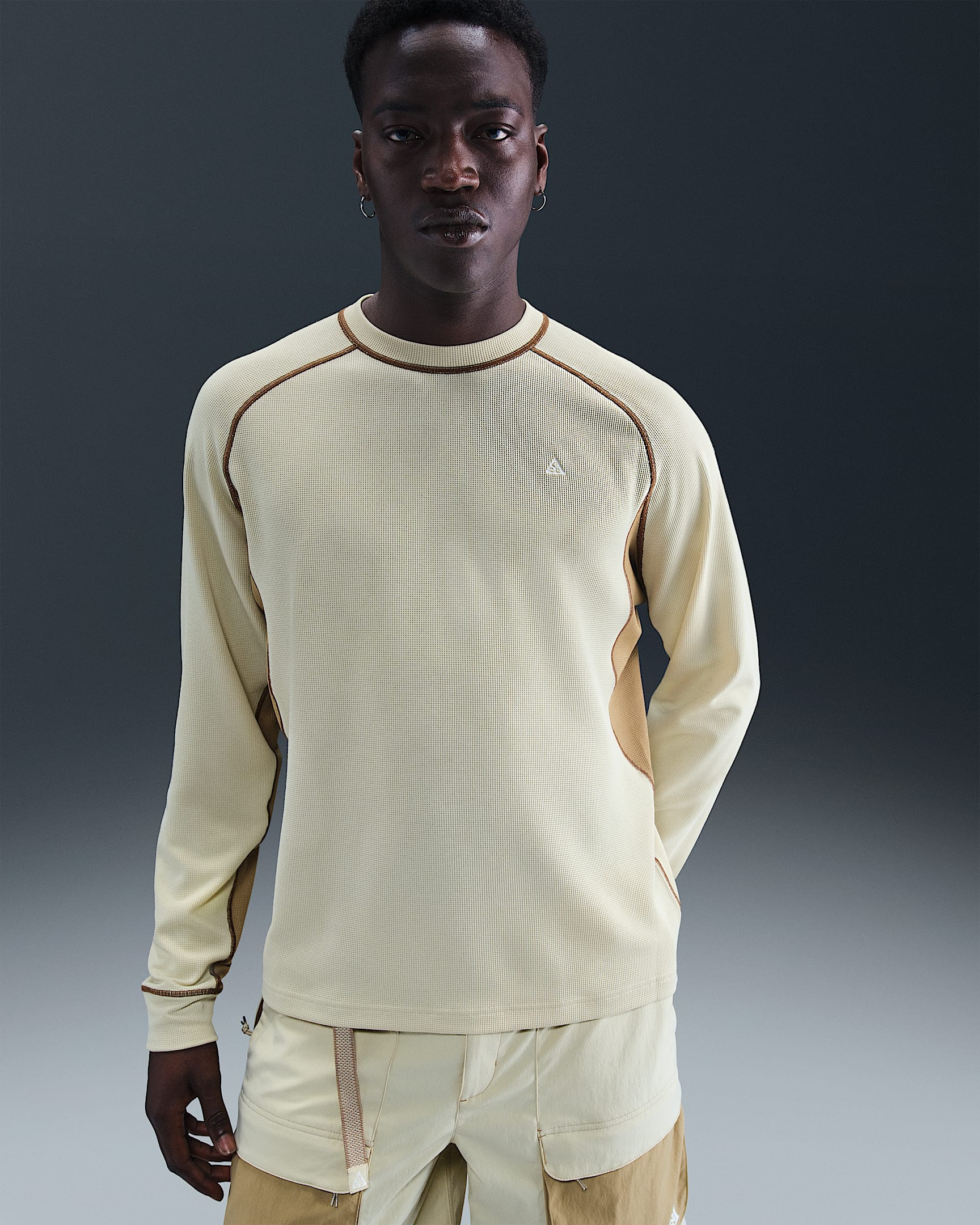 Nike ACG "Chinati" Men's Dri-FIT ADV Long-Sleeve Top - Light Khaki/Parachute Beige/Mosswood Brown/Summit White