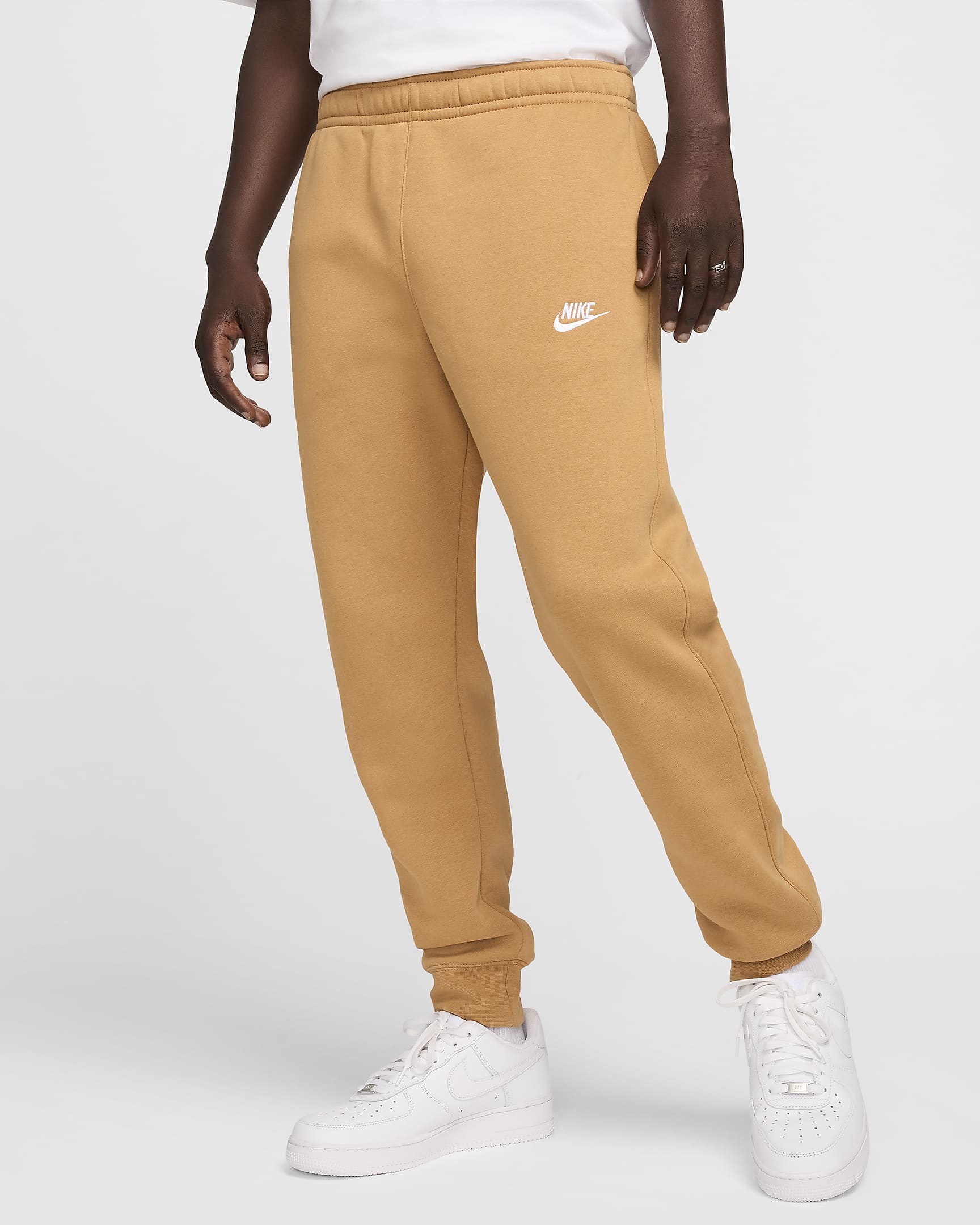 Pantaloni jogger Nike Sportswear Club Fleece - Flax/Flax/Bianco