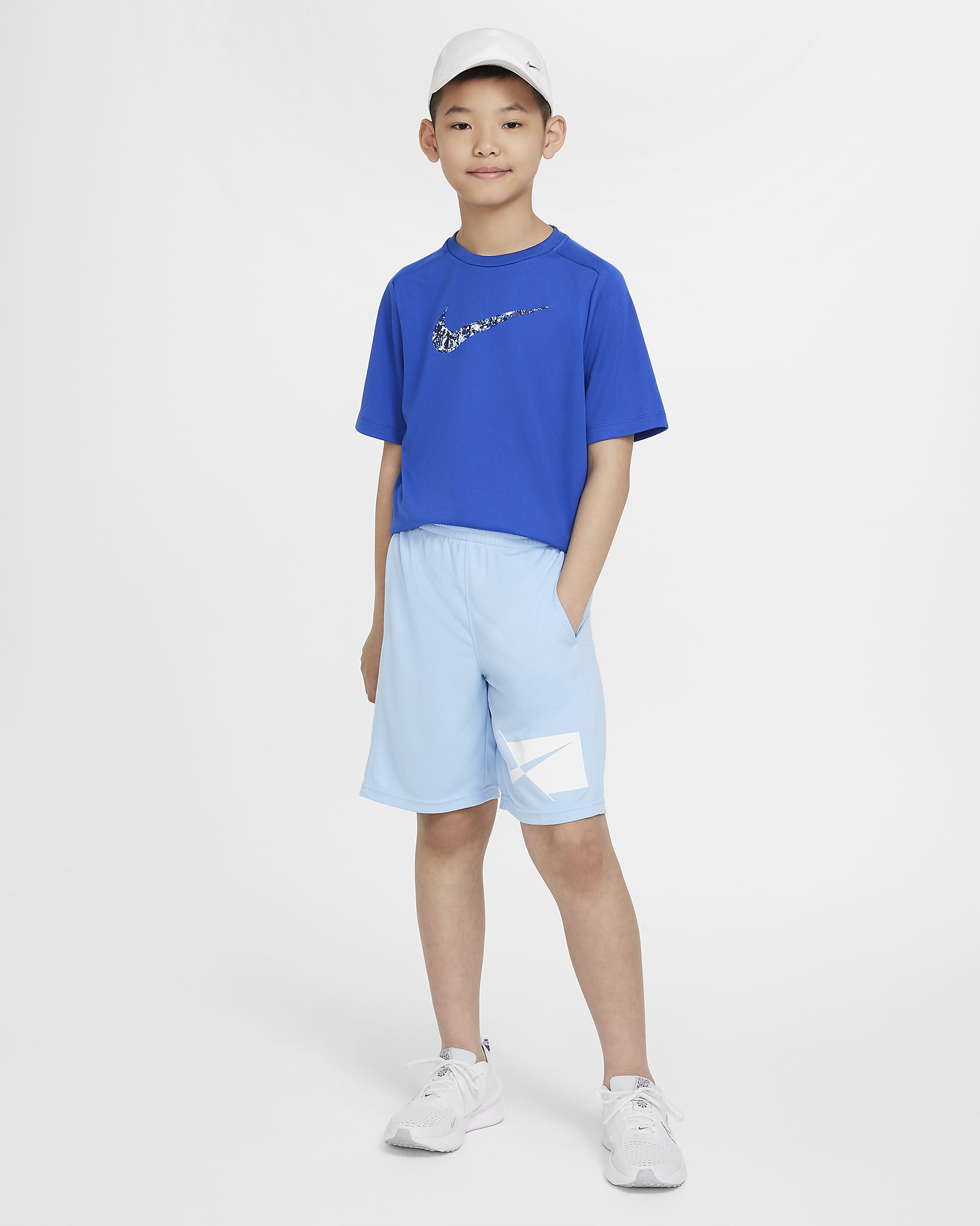 Nike Multi Older Kids' Dri-FIT Short-Sleeve Top - Game Royal