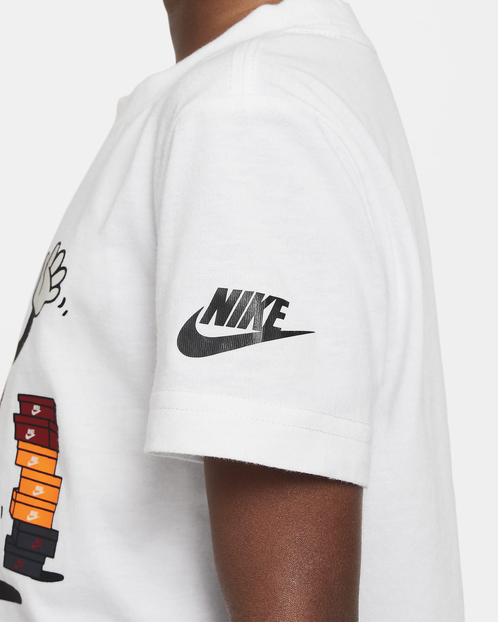 Playera infantil Nike Gift Boxy Tee - Blanco