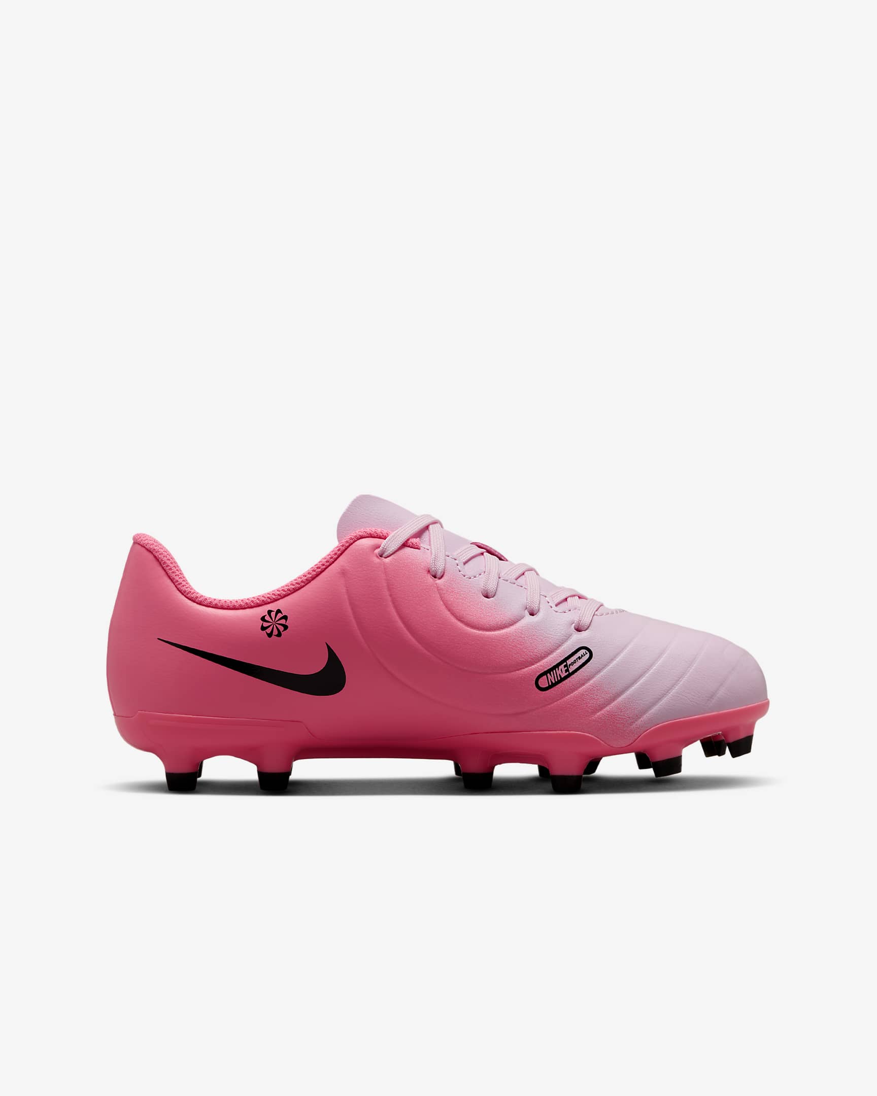 รองเท้าสตั๊ดฟุตบอลไม่หุ้มข้อเด็กเล็ก/เด็กโต MG Nike Jr. Tiempo Legend 10 Club - Pink Foam/ดำ