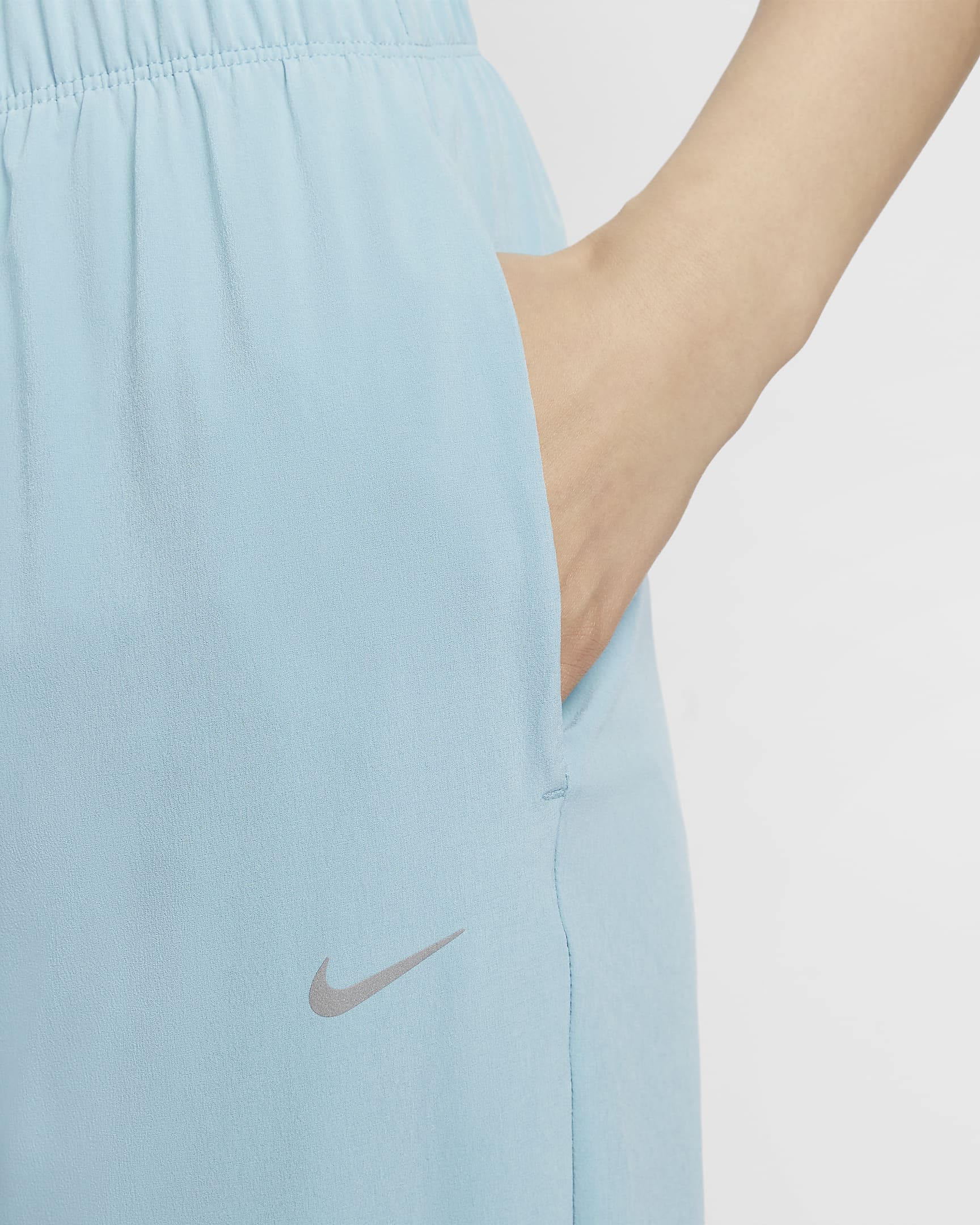 กางเกงวิ่งขายาวเอวปานกลาง 7/8 ส่วนผู้หญิง Nike Dri-FIT Fast - Denim Turquoise