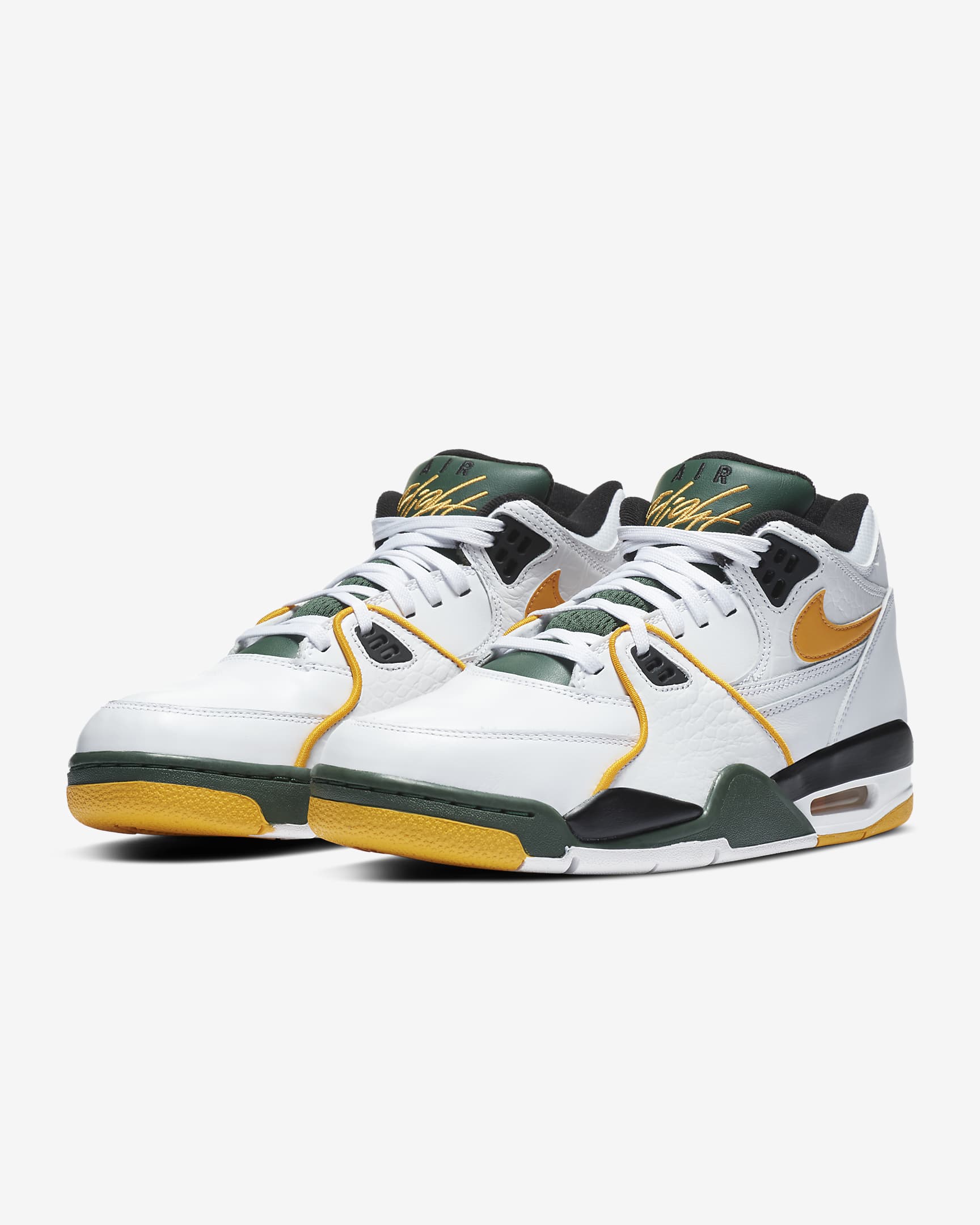 Nike Air Flight 89 Men's Shoe - White/Fir/Black/Del Sol