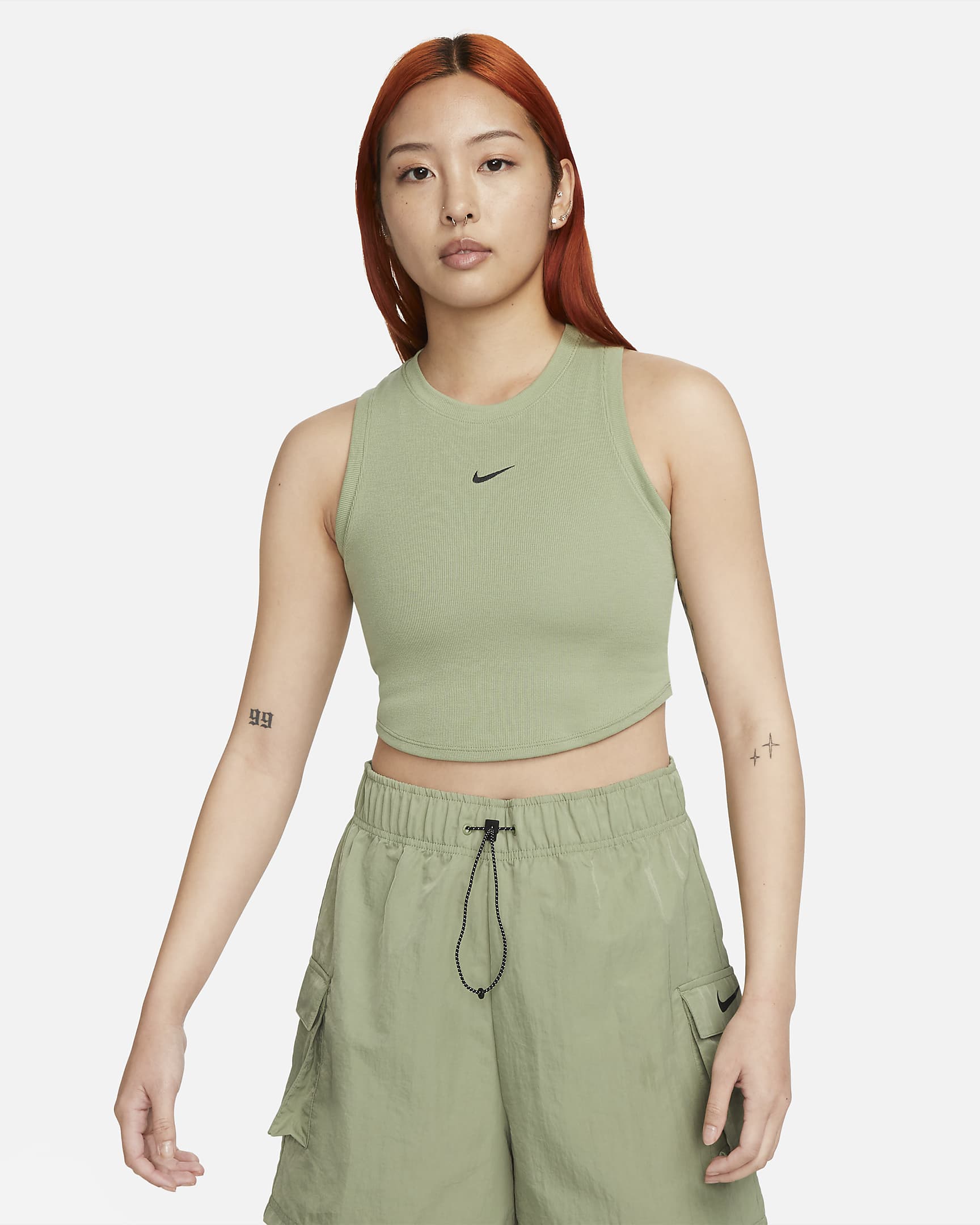 Nike Sportswear Essentials Women S Ribbed Cropped Tank Top Nike My