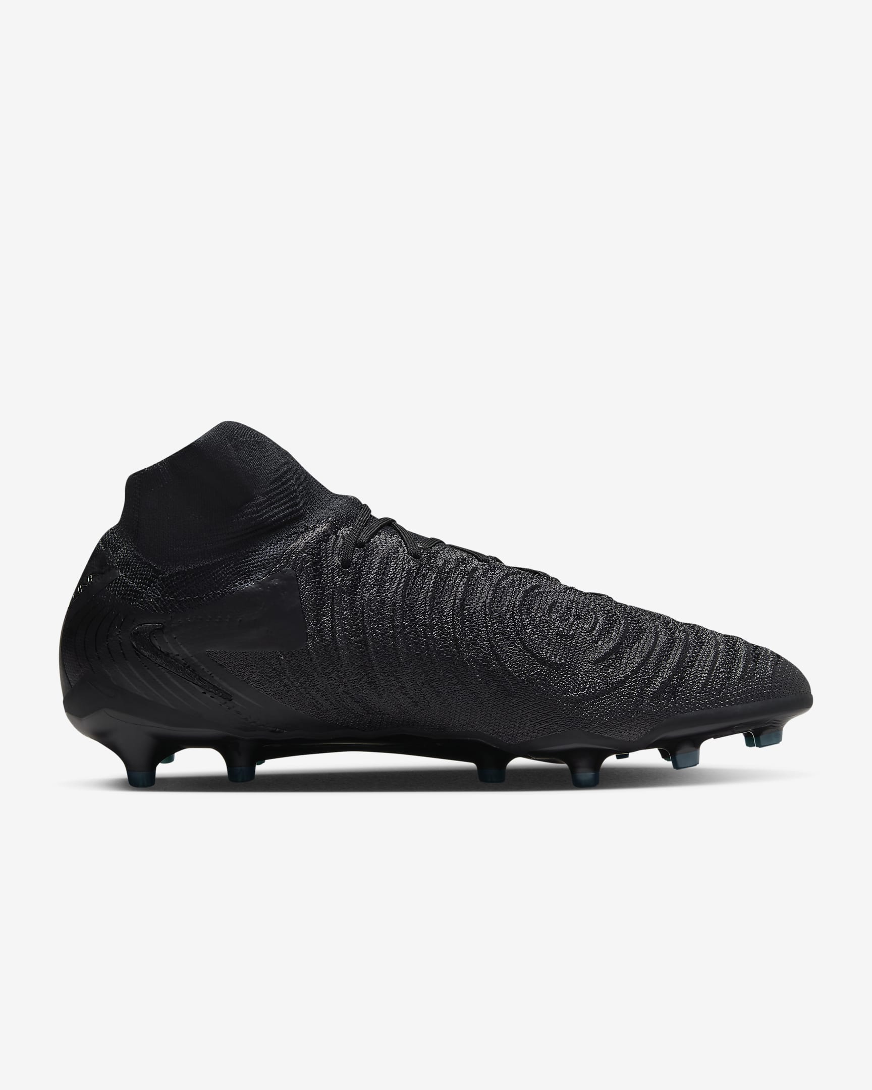 Nike Phantom Luna 2 Elite Botes de futbol AG de perfil alt - Negre/Deep Jungle/Negre