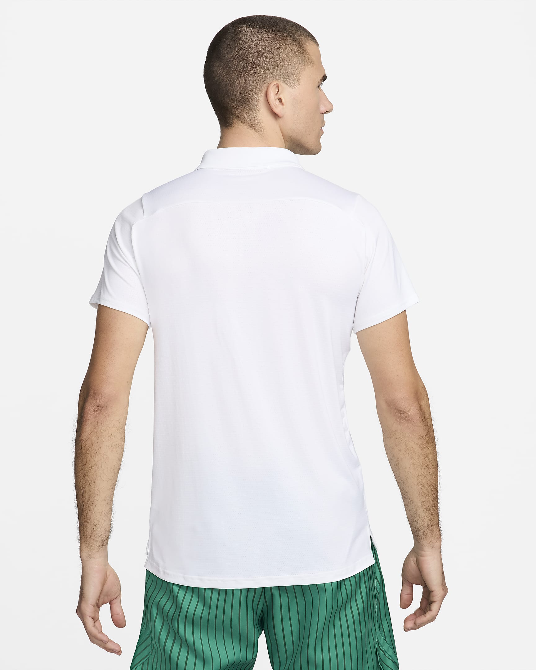 NikeCourt Advantage Men's Tennis Polo - White/Malachite