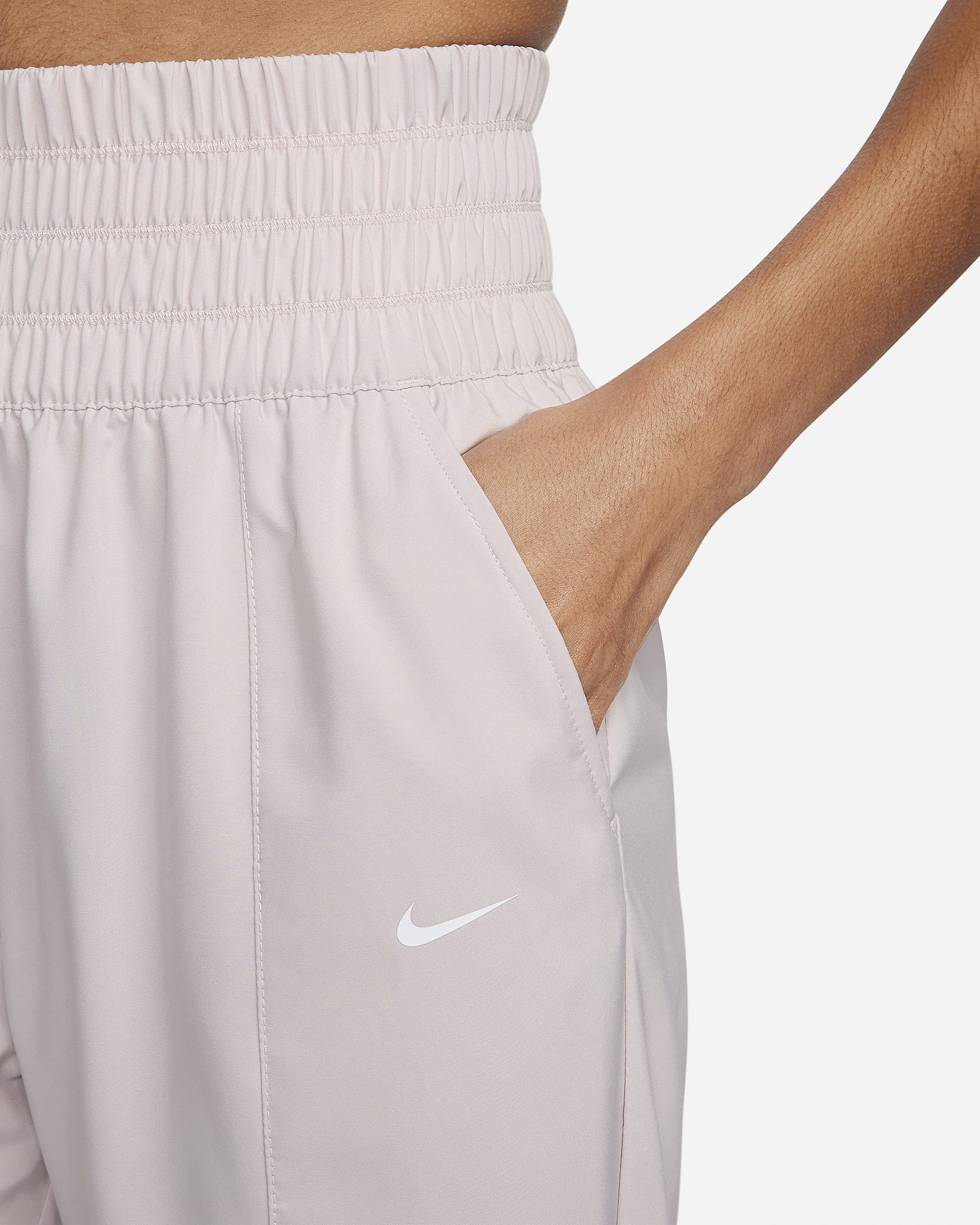 Pants de tiro ultraalto para mujer Nike Dri-FIT One - Violeta platino/Blanco