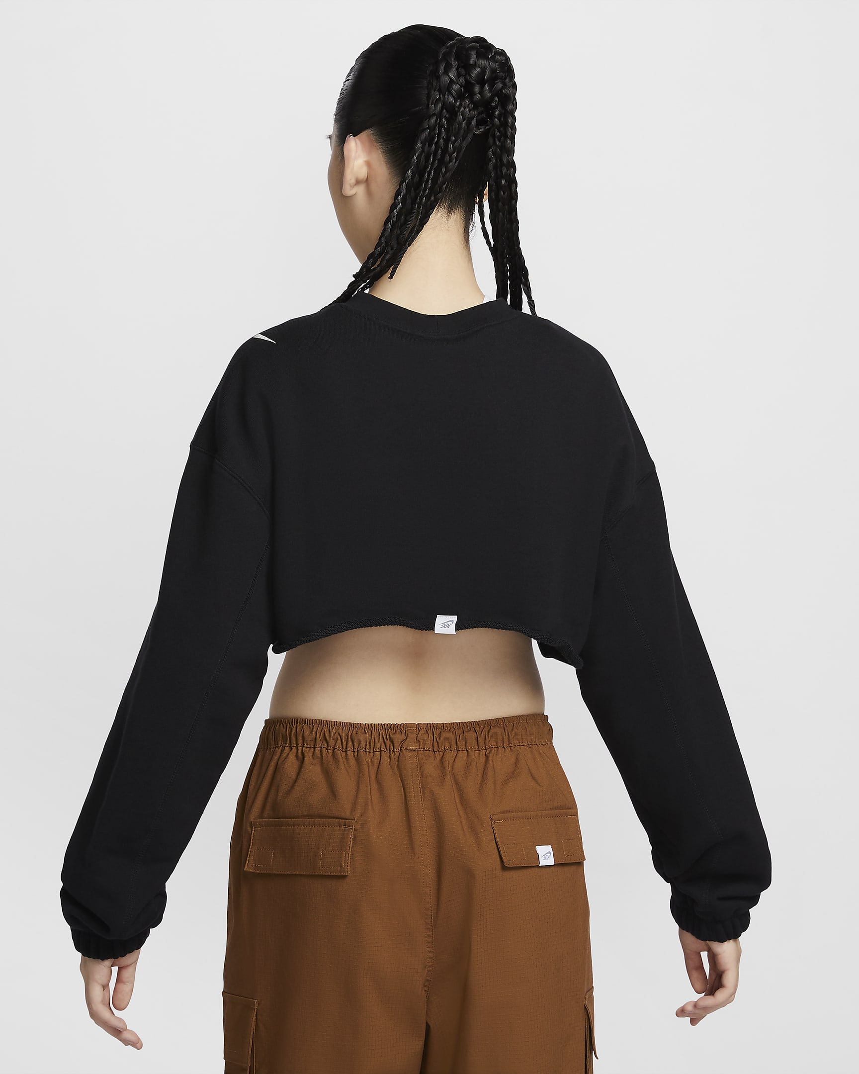 Nike Sportswear Women's Oversized French Terry Shrug - Black/Sail