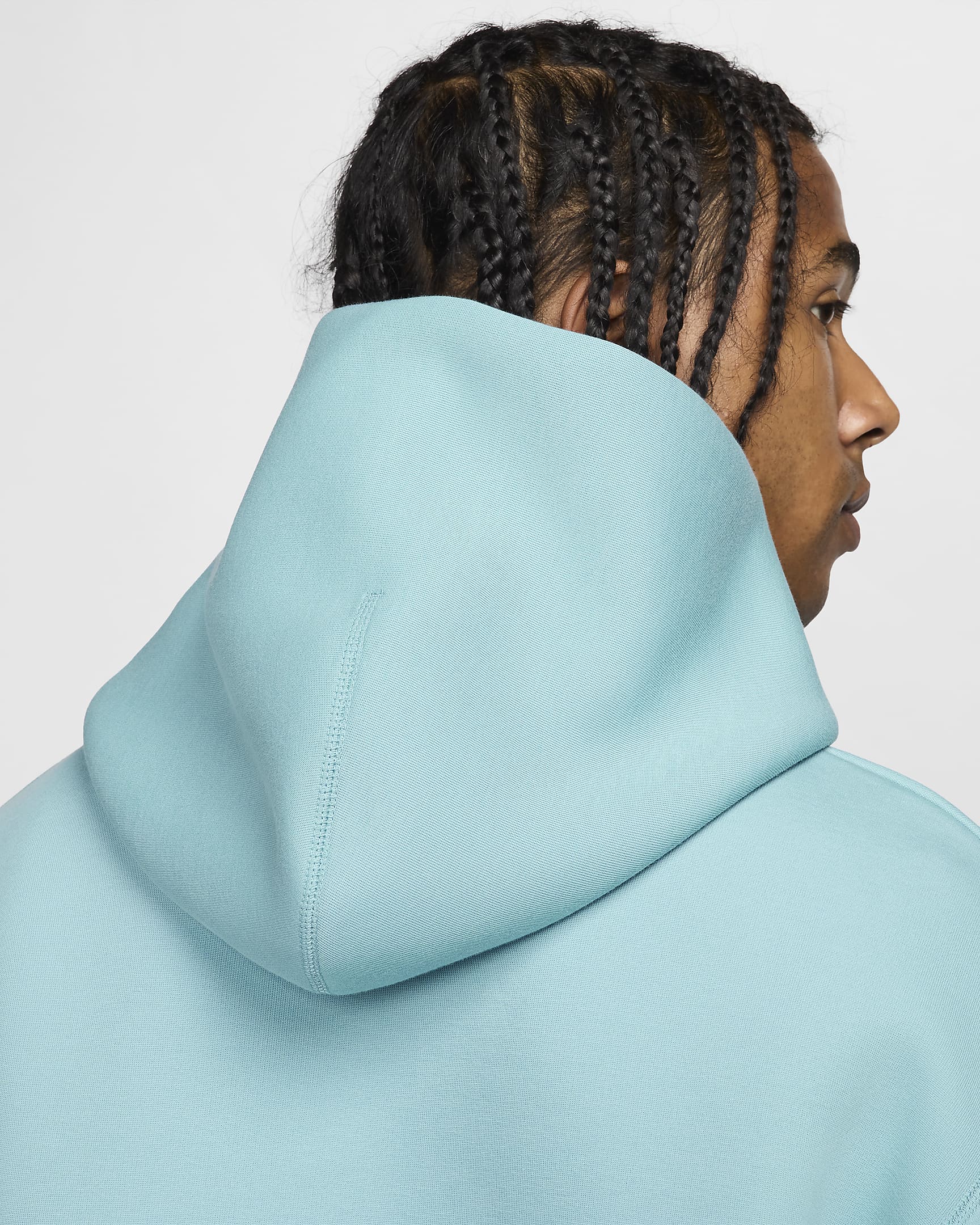 Nike Tech Reimagined Men's Fleece Hoodie - Denim Turquoise/Denim Turquoise