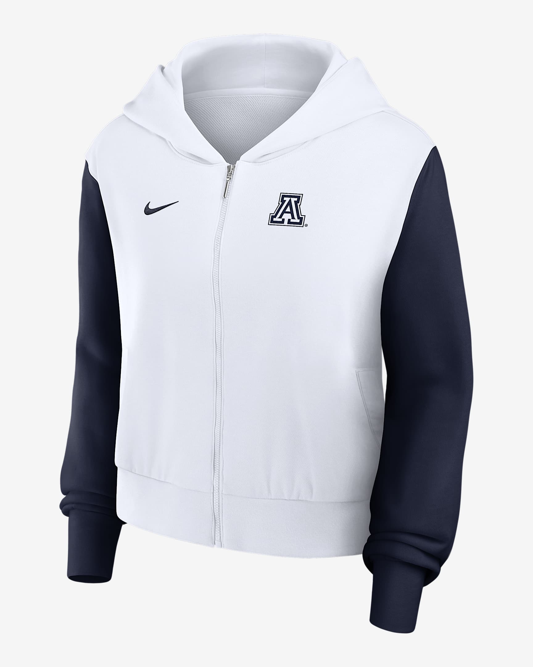 Arizona Athletic Prep Colorblocked Script Women’s Nike College Full-Zip Hoodie - White