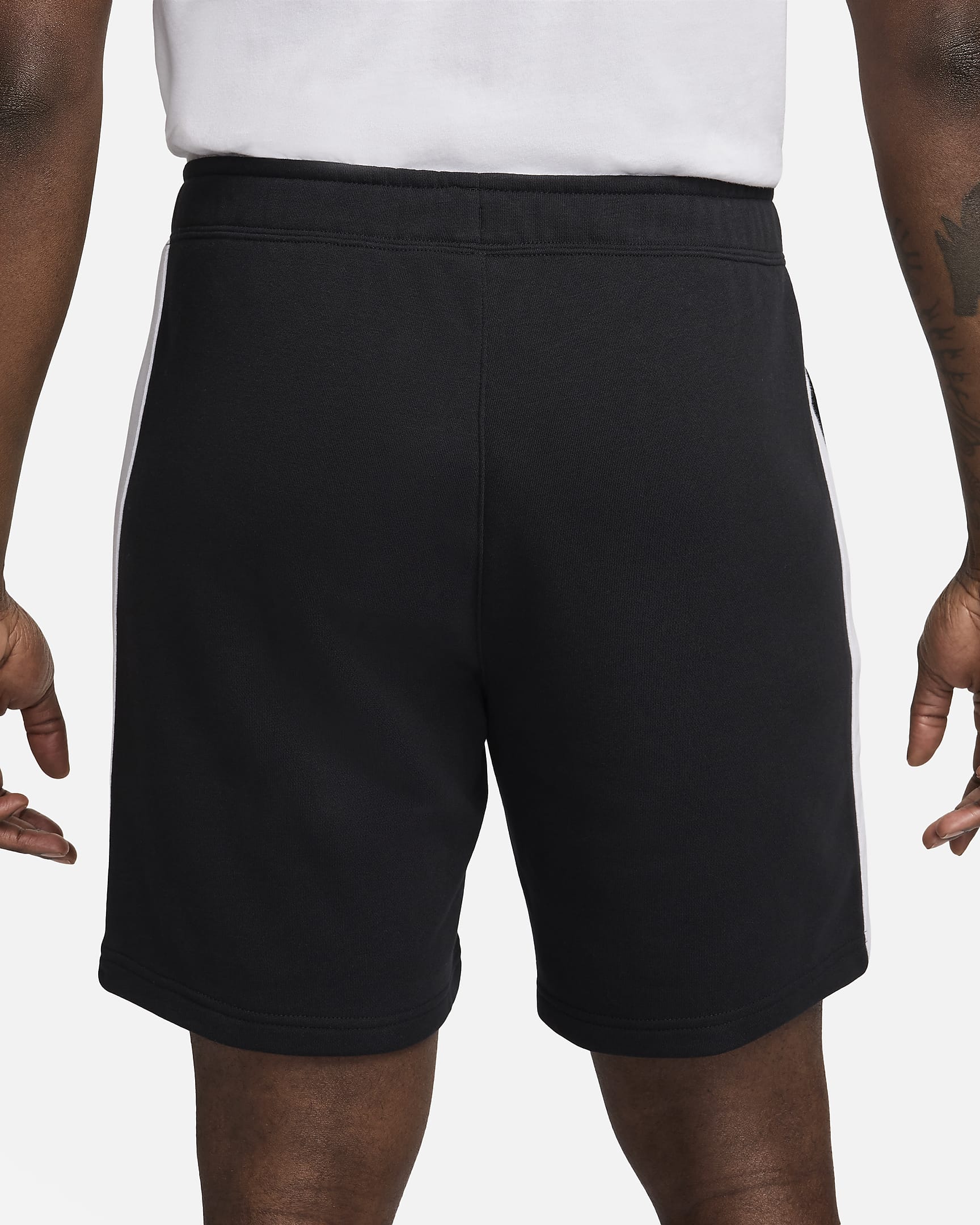 Nike Air frottéshorts til herre - Svart/Hvit