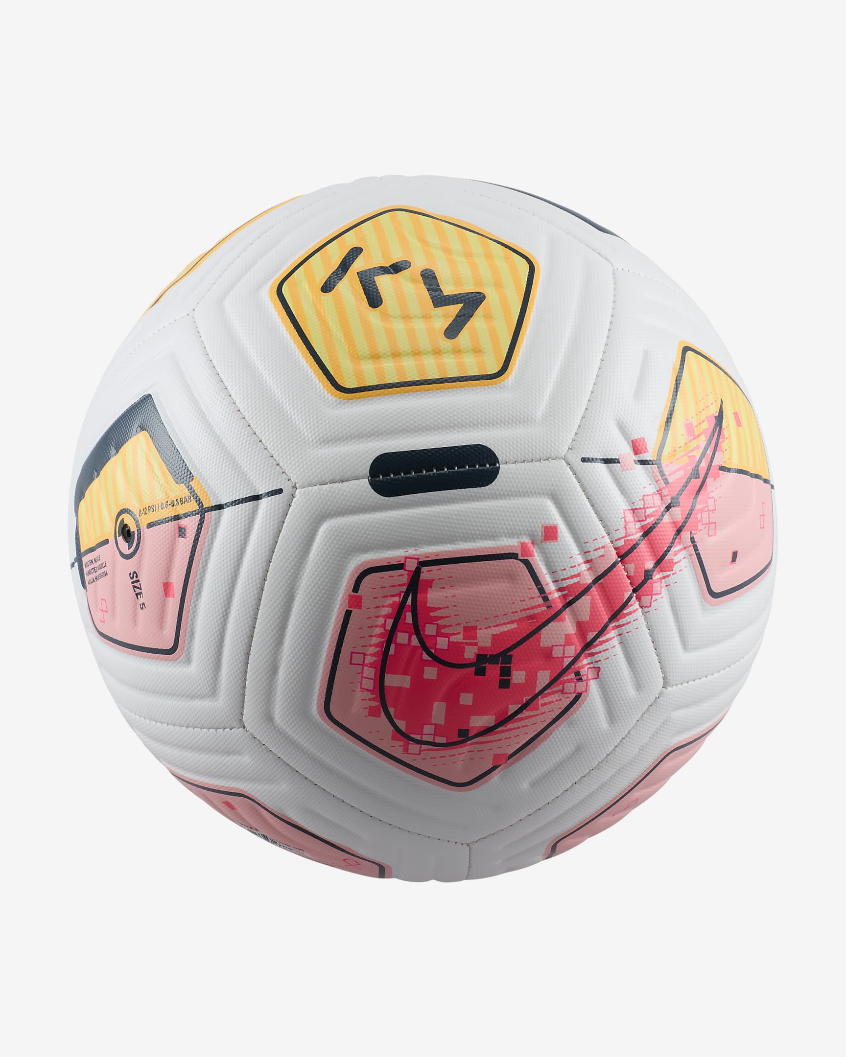 Kylian Mbappé Academy Nike 足球 - 白色/Light Laser Orange/Hyper Pink