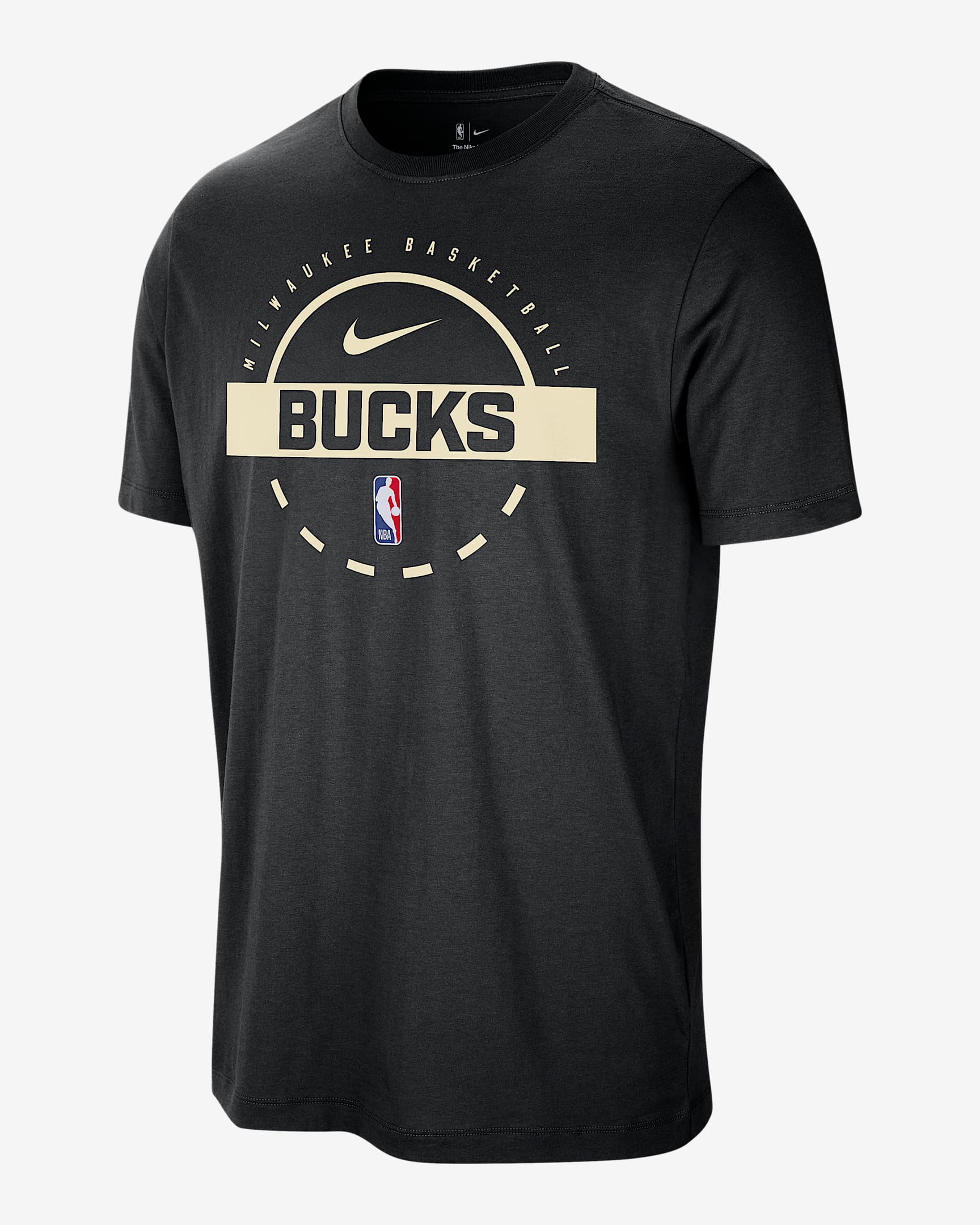 Milwaukee Bucks Men's Nike NBA Practice T-Shirt - Black