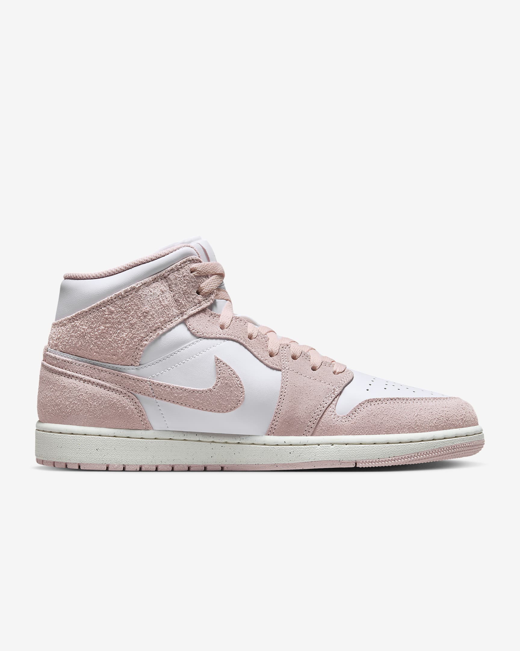 Air Jordan 1 Mid SE Men's Shoes - White/Sail/Legend Pink