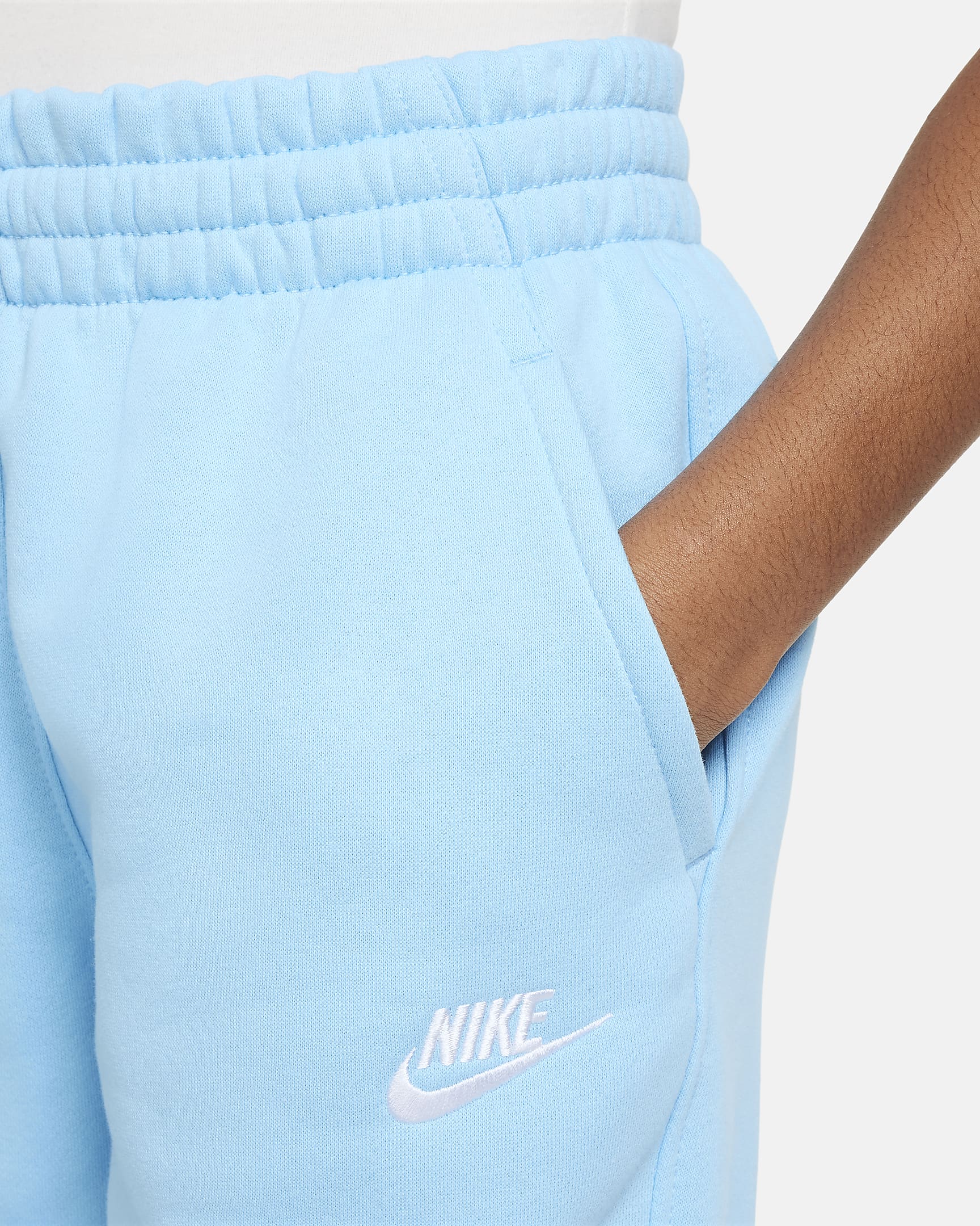 Nike Sportswear Club Fleece Big Kids' Joggers - Aquarius Blue/White