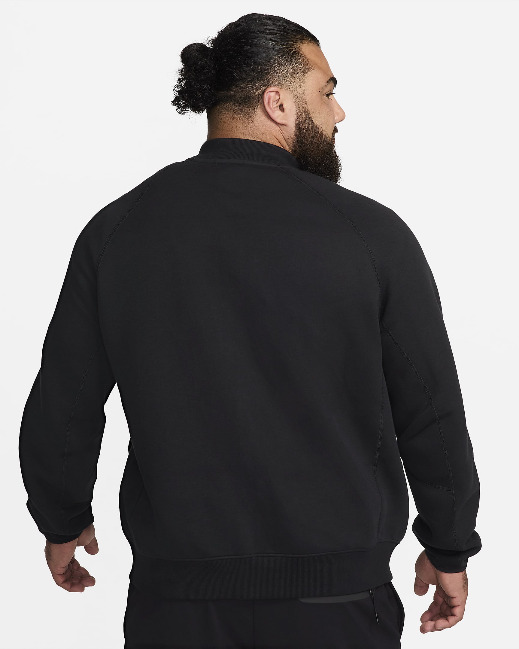 Ανδρικό τζάκετ bomber Nike Sportswear Tech Fleece - Μαύρο/Μαύρο