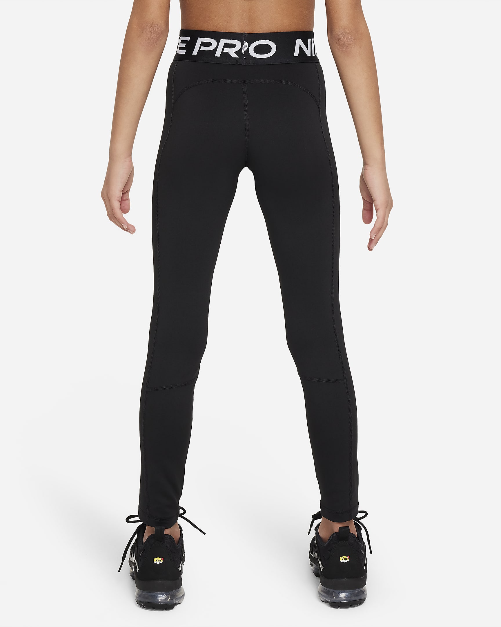 Nike Pro Leak Protection: Period Girls' Dri-FIT Leggings - Black/White