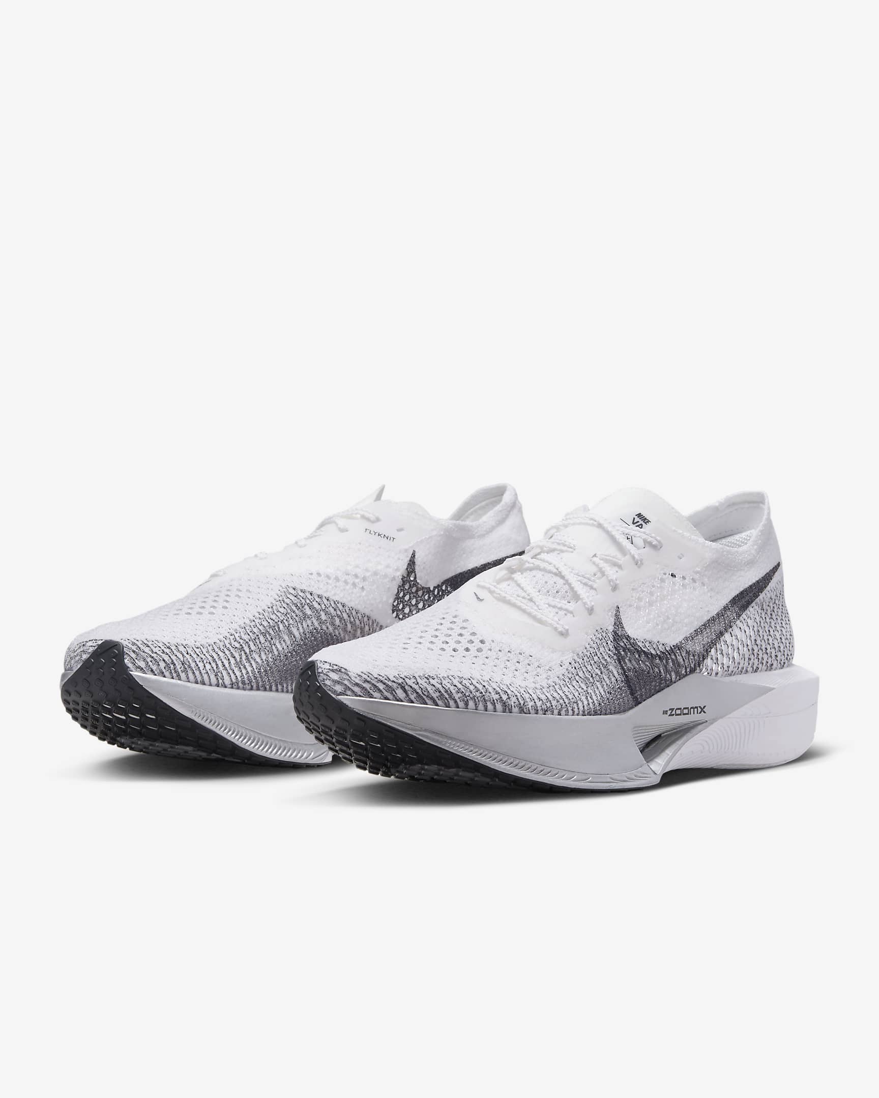 Nike Vaporfly 3 Men's Road Racing Shoes - White/Particle Grey/Metallic Silver/Dark Smoke Grey