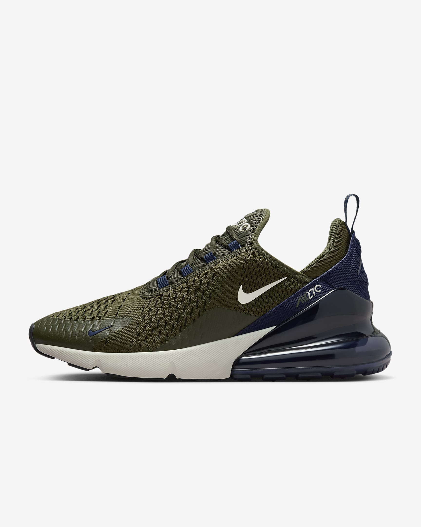 Tenis para hombre Nike Air Max 270 - Caqui militar/Obsidiana/Hueso claro