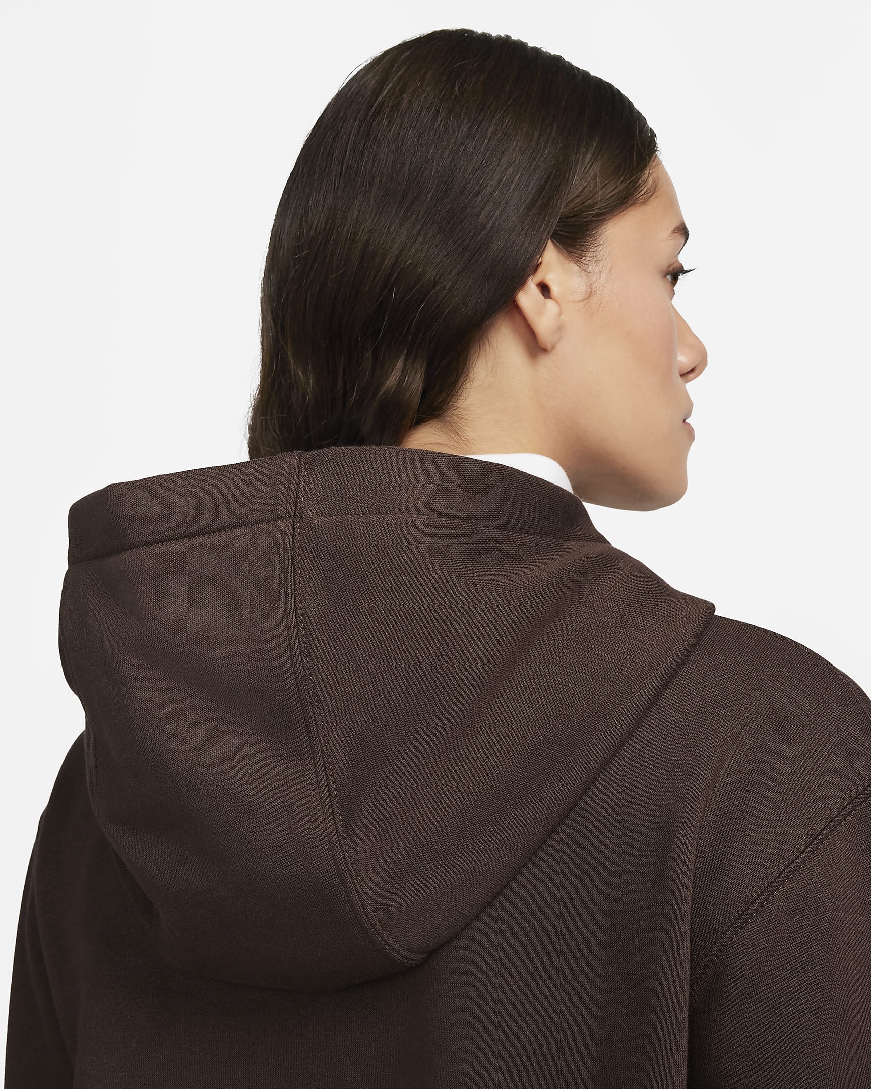 Nike Sportswear Club Fleece Pullover Hoodie - Baroque Brown/Baroque Brown/White