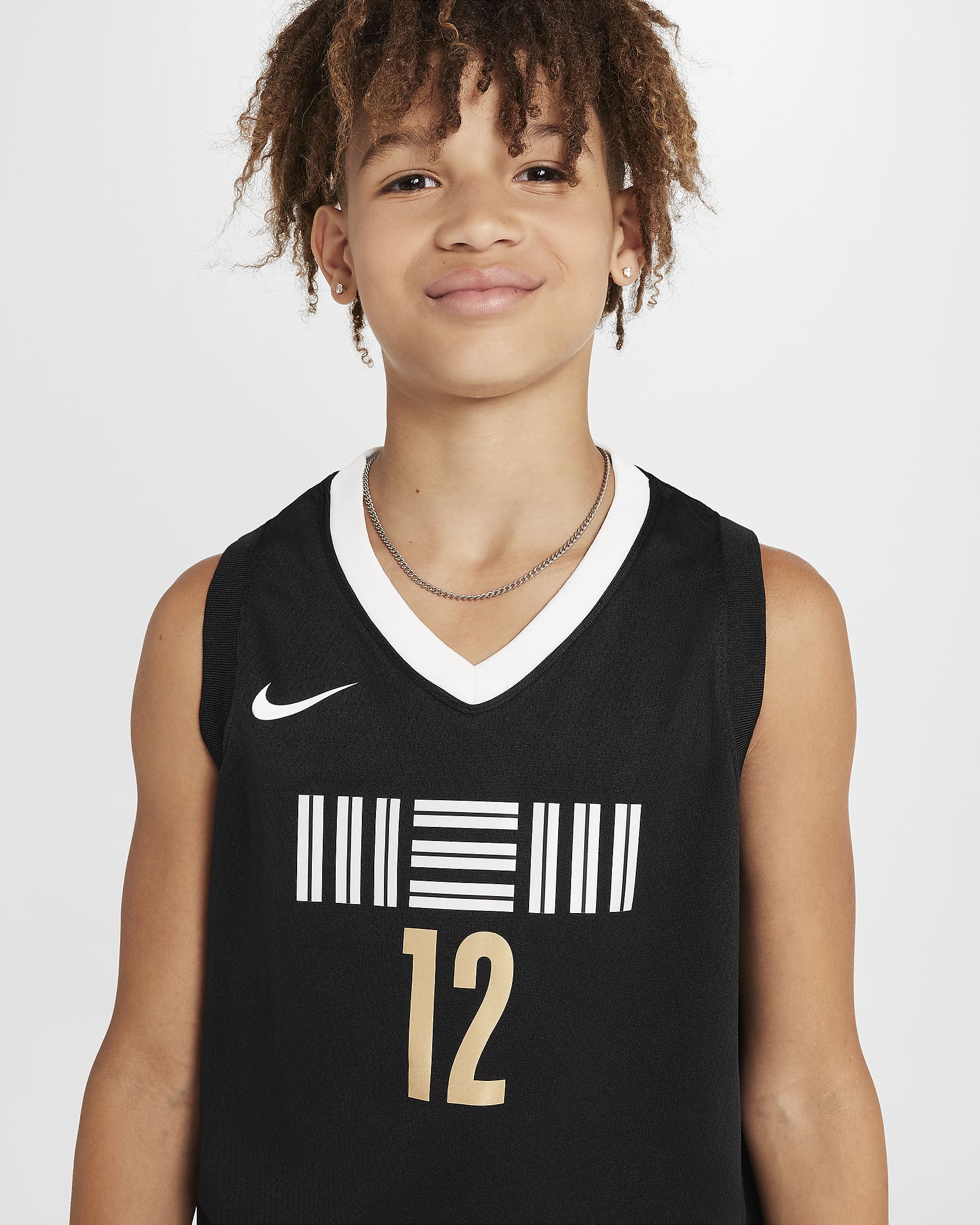 Ja Morant Memphis Grizzlies 2023/24 City Edition Nike Dri-FIT NBA Swingman Trikot (ältere Kinder) - Schwarz