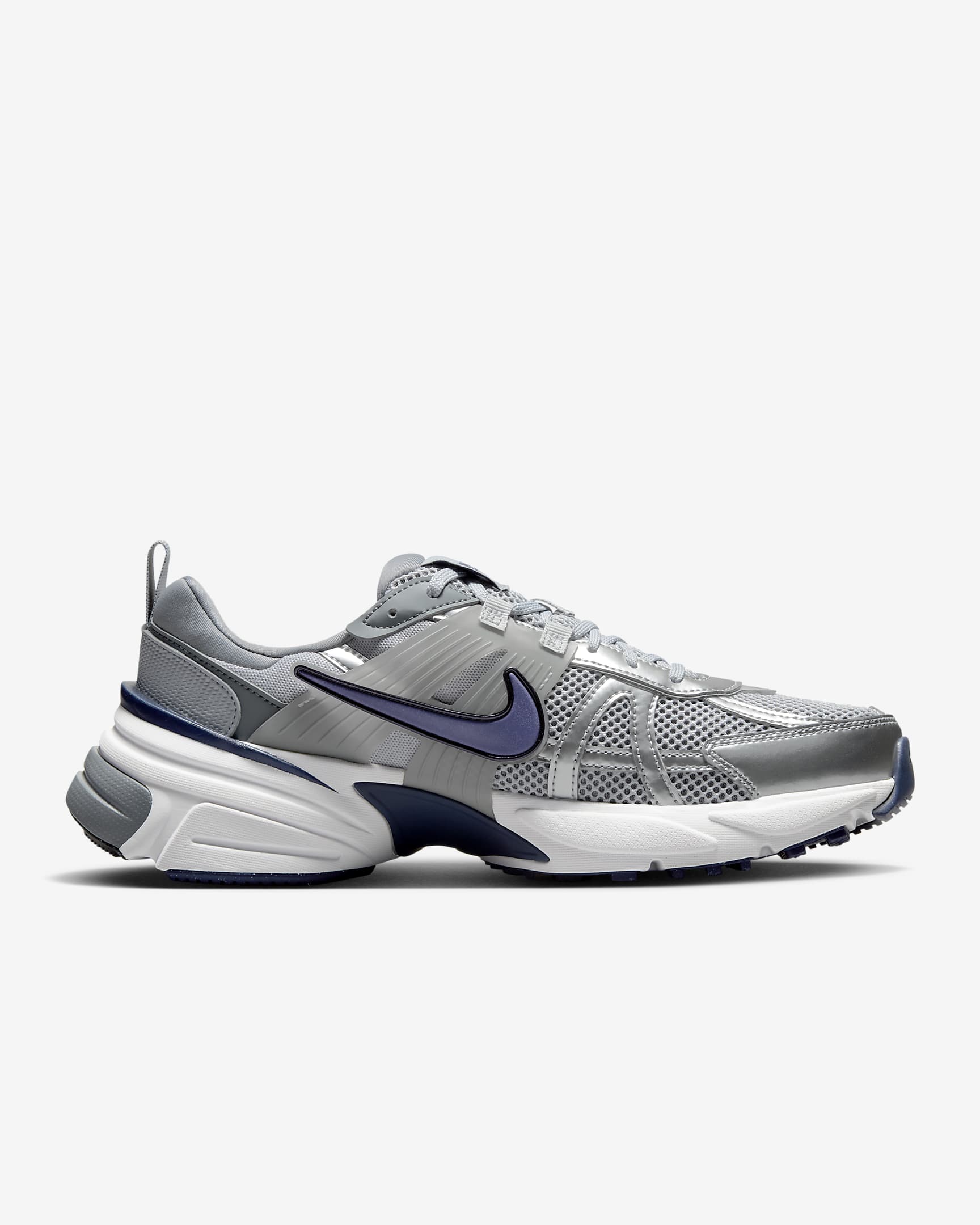 Nike V2K Run Shoes - Wolf Grey/Cool Grey/White/Midnight Navy