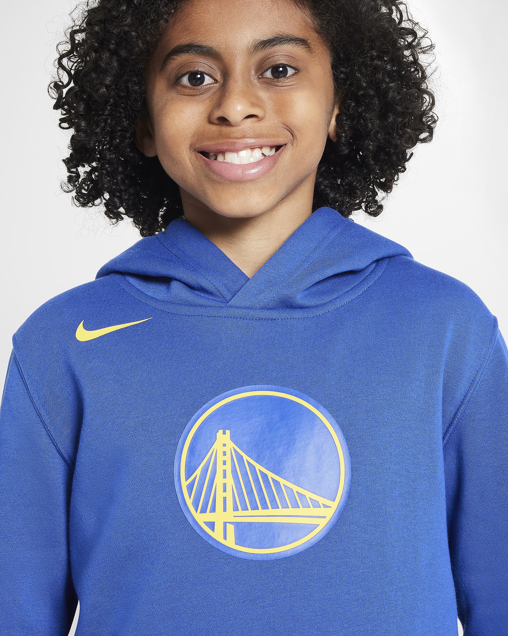 Golden State Warriors Club Sudadera con capucha de tejido Fleece Nike de la NBA - Niño/a - Rush Blue