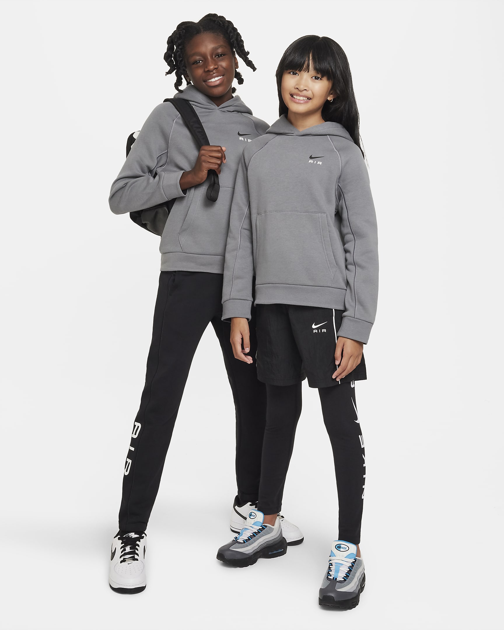 Nike Air Big Kids' Pullover Hoodie - Smoke Grey