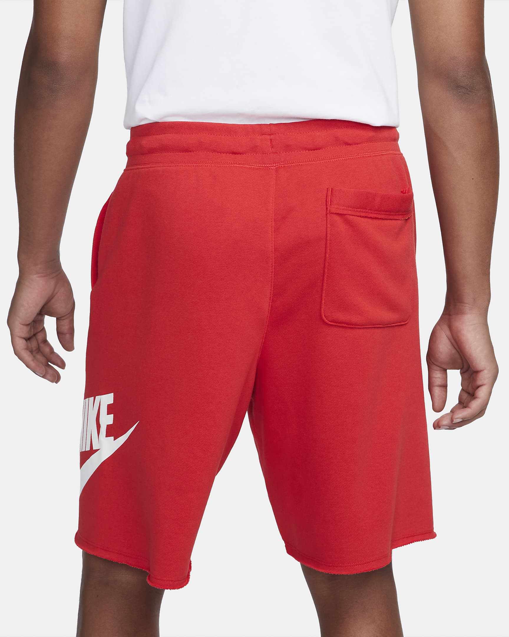 Nike Club Alumni Men's French Terry Shorts - University Red/White/White