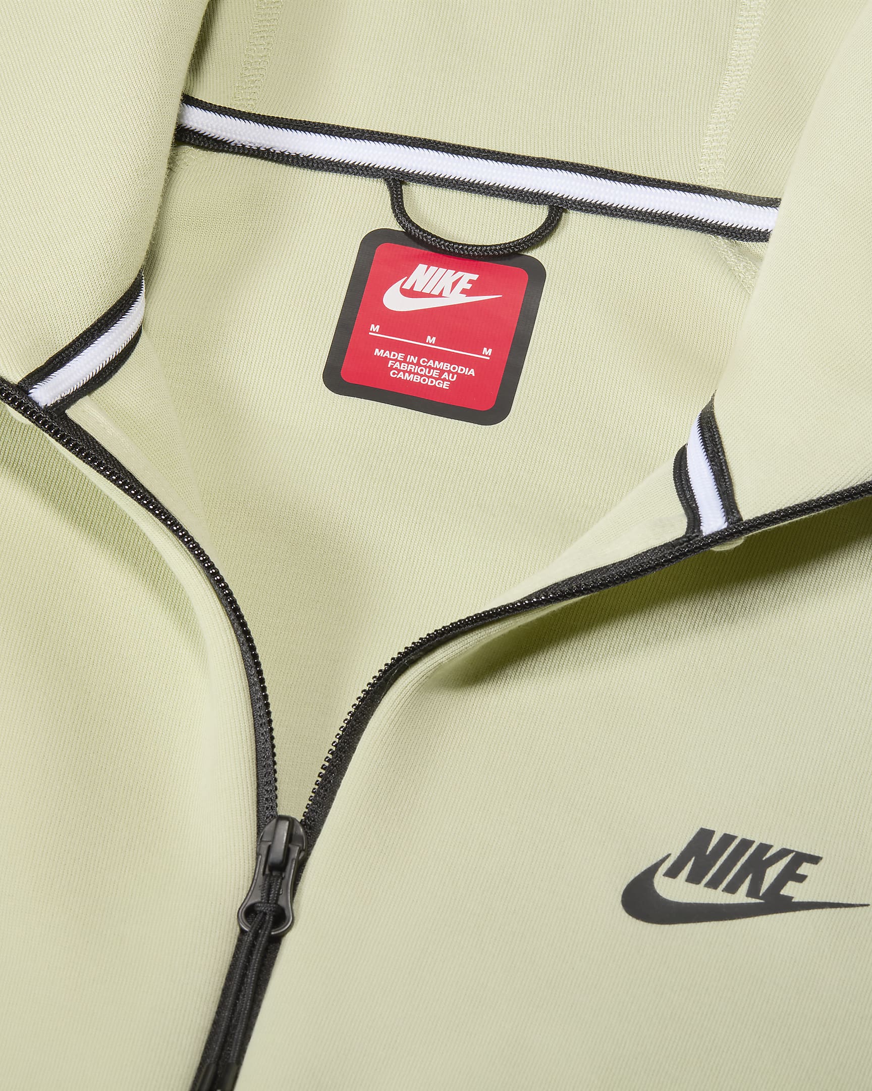 Nike Sportswear Tech Fleece Windrunner hettejakke til herre - Olive Aura/Svart