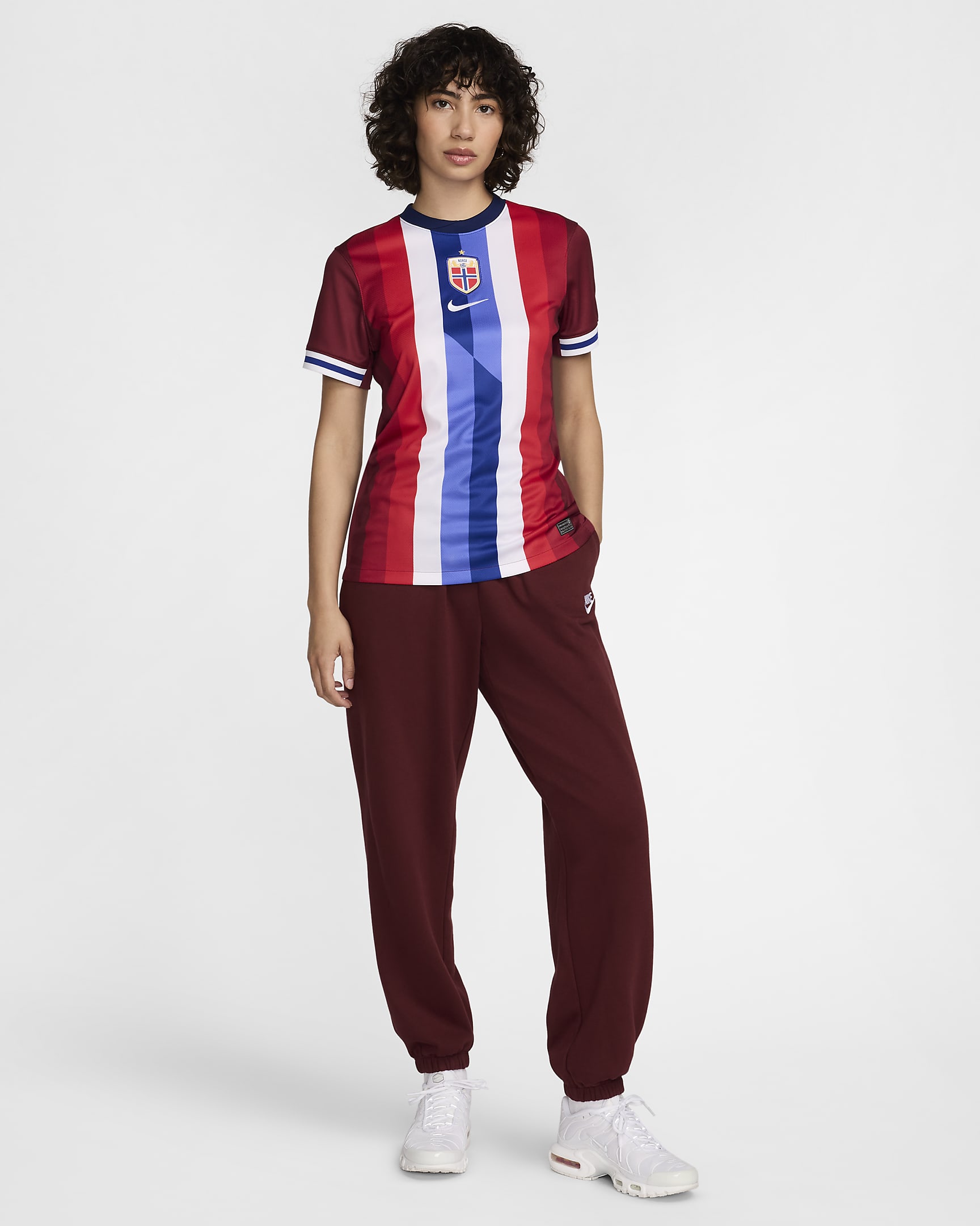 Norway (Damen-Team) 2024/25 Stadium Home Nike Replica Fußballtrikot mit Dri-FIT-Technologie (Damen) - Team Red/Blue Void/Blue Void/Weiß