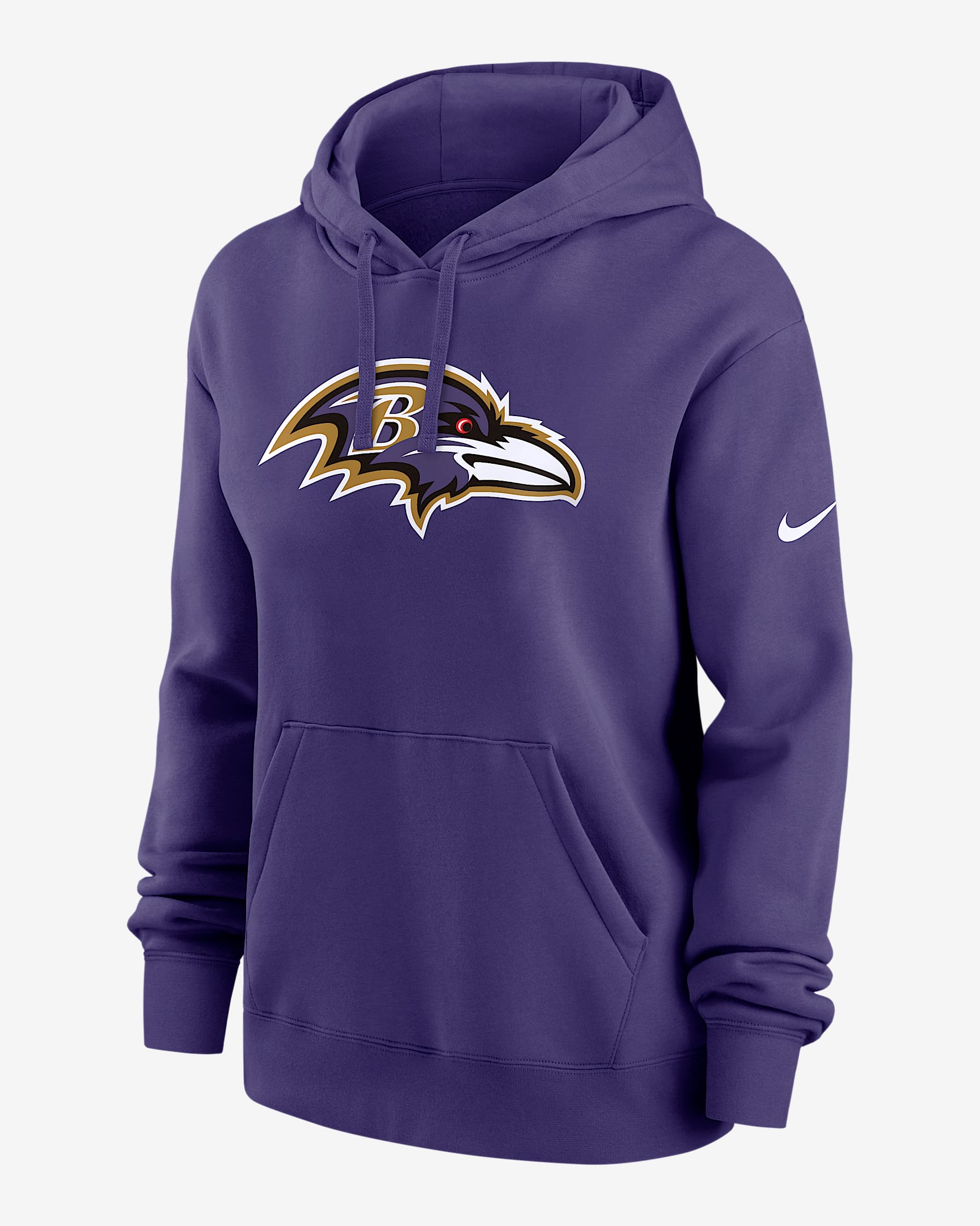 Sudadera con gorro sin cierre Nike de la NFL para mujer Baltimore Ravens Club - Morado