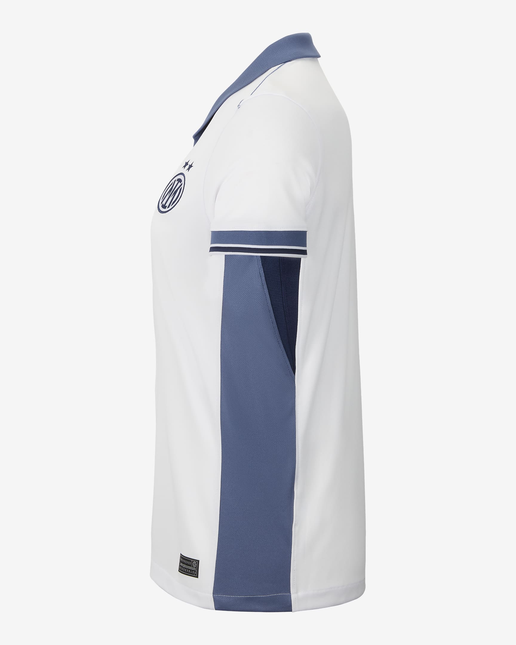 Damska koszulka piłkarska Nike Dri-FIT Inter Milan Stadium 2024/25 (wersja wyjazdowa) – replika - Summit White/Iris Whisper/Summit White/Midnight Navy