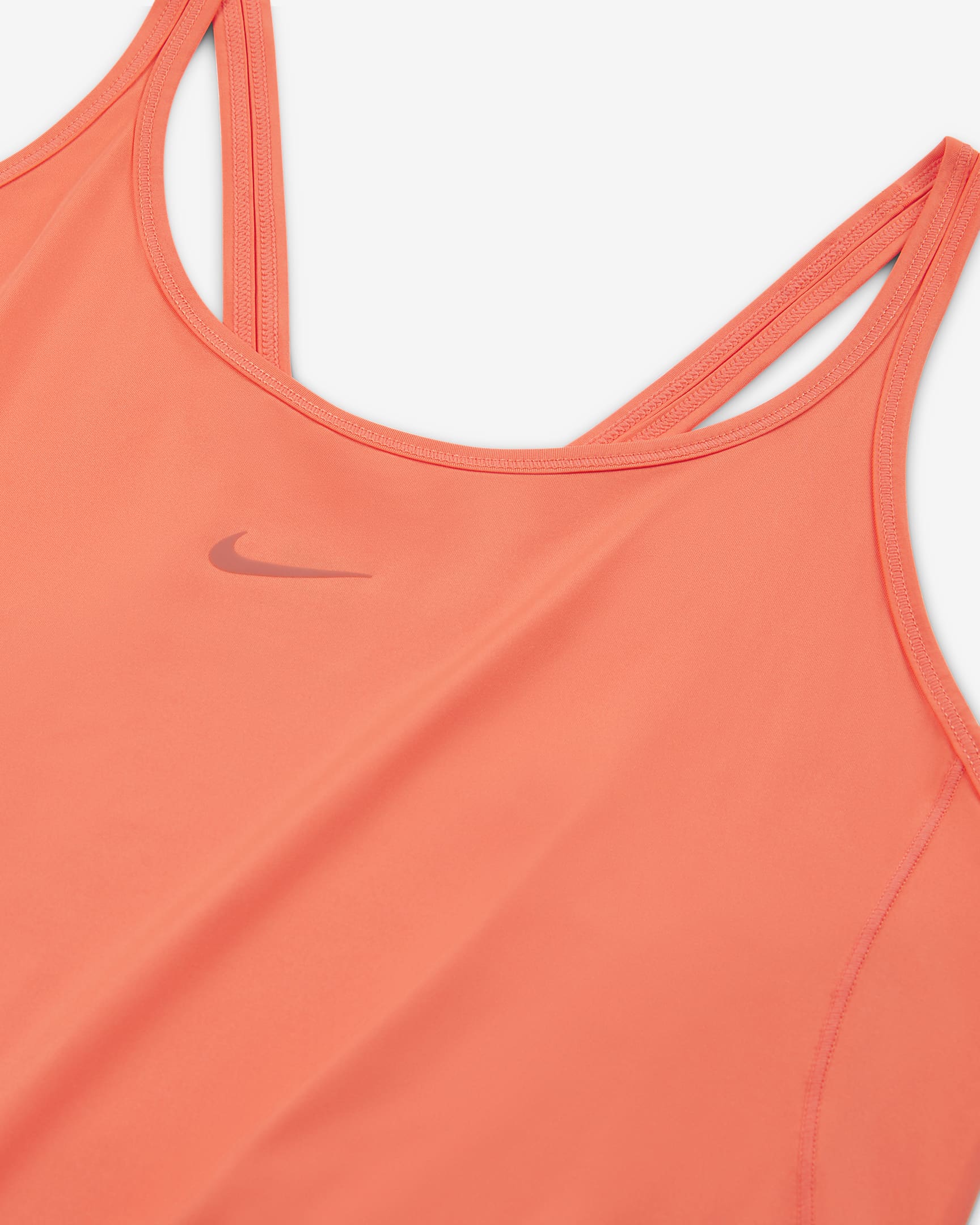 Nike One Classic 女款 Dri-FIT 細肩帶背心上衣 - Light Wild Mango/黑色