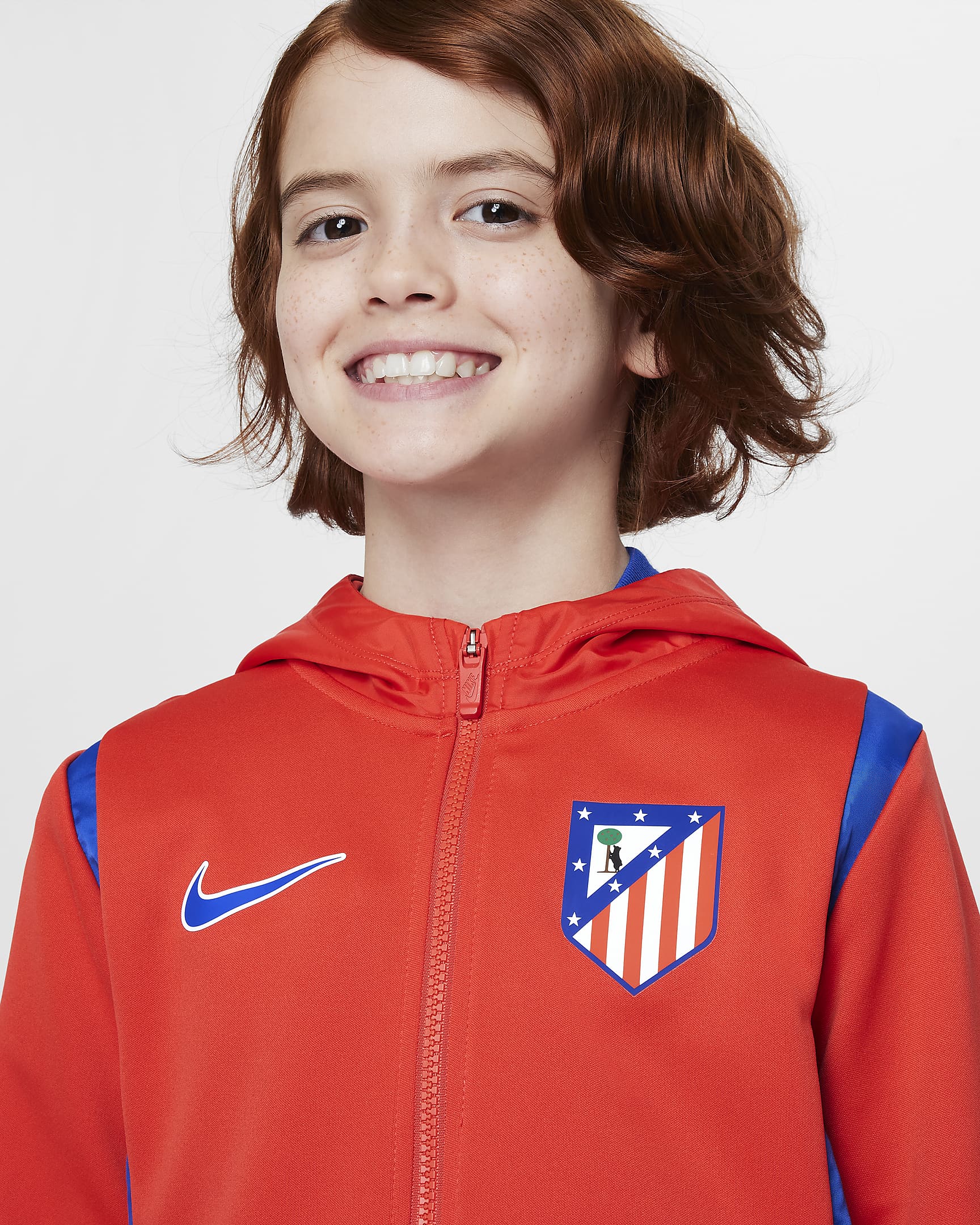 Atlético Madrid Home Nike Fußball-Tracksuit aus Webstoff (ältere Kinder) - Light Crimson/Game Royal/Game Royal