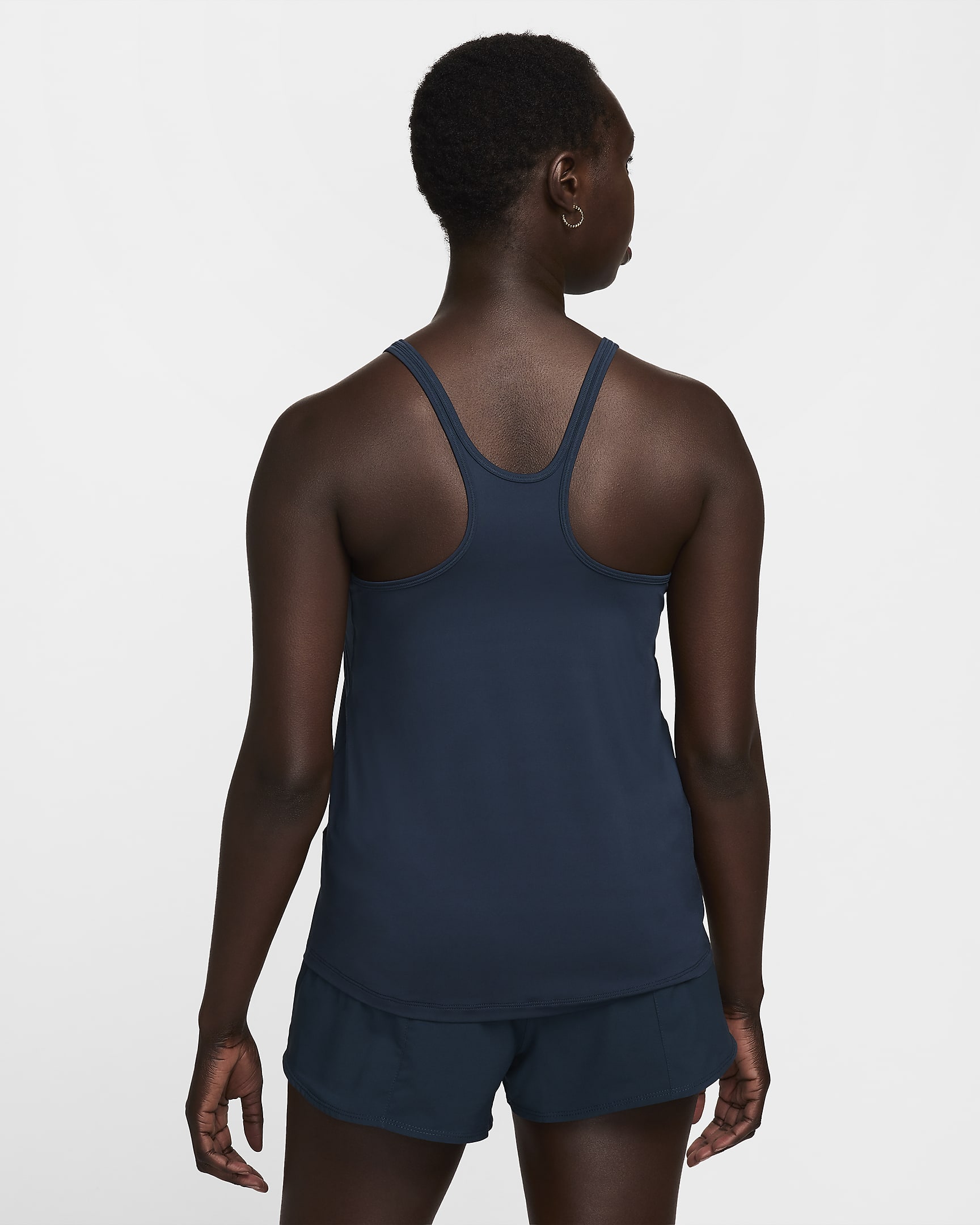 Nike One Classic tanktop met bandjes en Dri-FIT voor dames - Armory Navy/Zwart