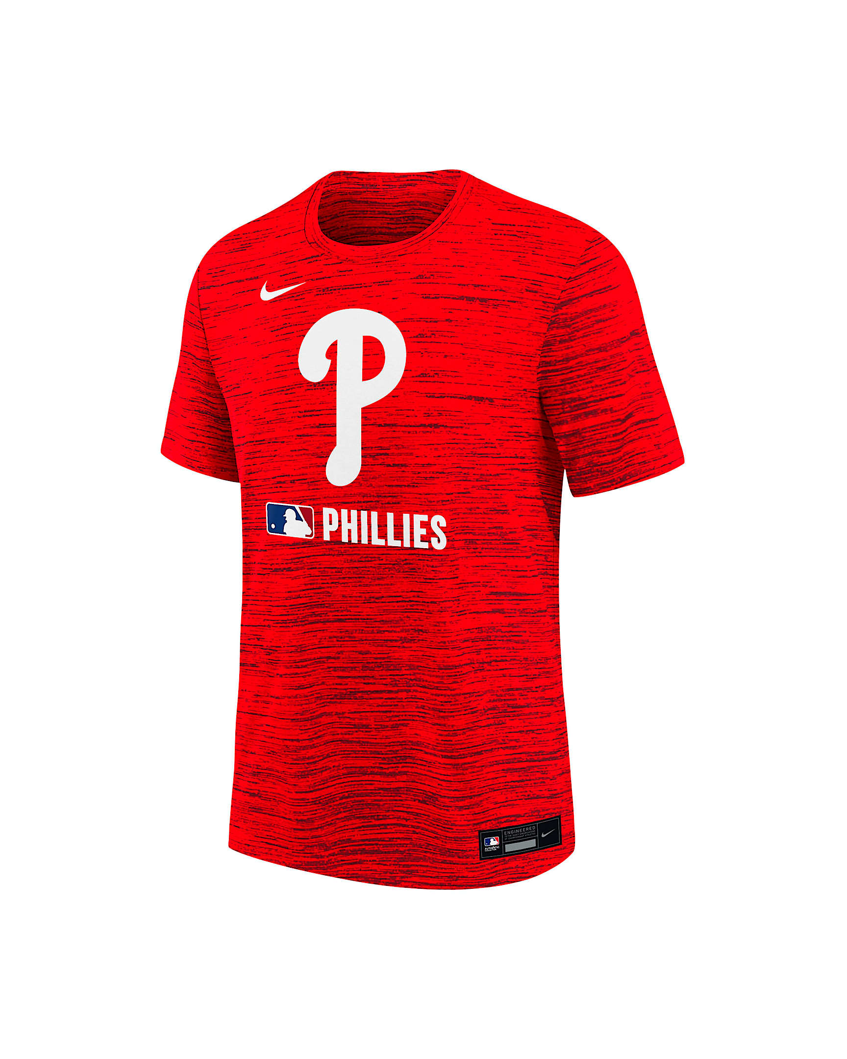 Philadelphia Phillies Authentic Collection Velocity Big Kids’ Nike Dri-FIT MLB T-Shirt - Red