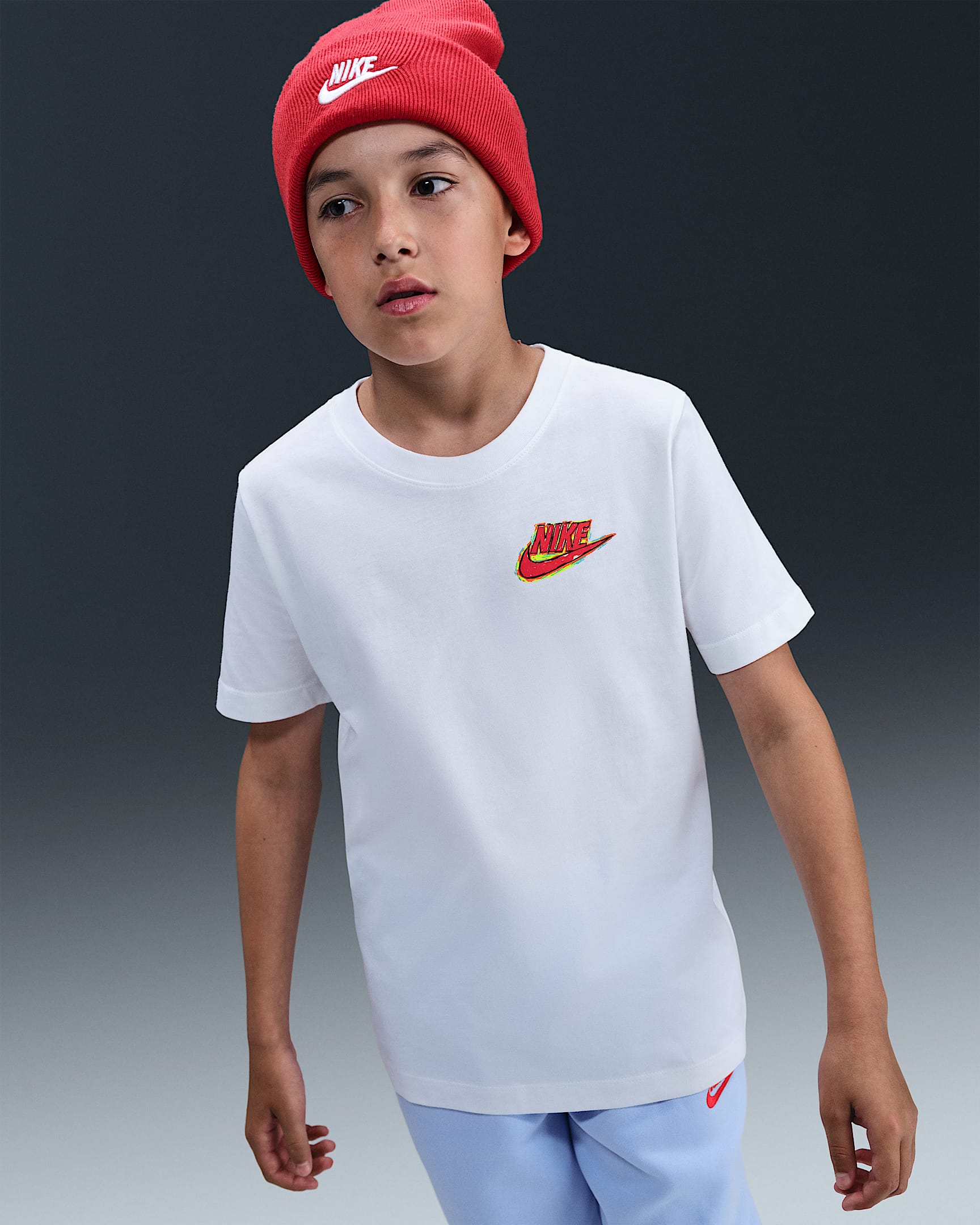 Nike Sportswear Big Kids' T-Shirt - White