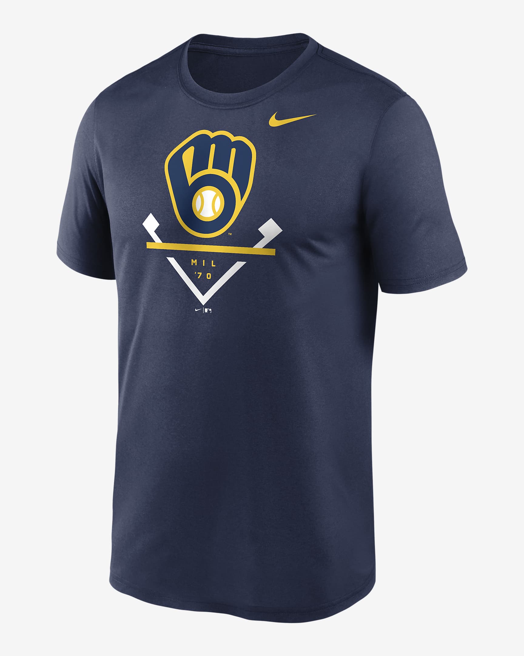 Playera para hombre Nike Dri-FIT Icon Legend (Milwaukee Brewers de MLB ...