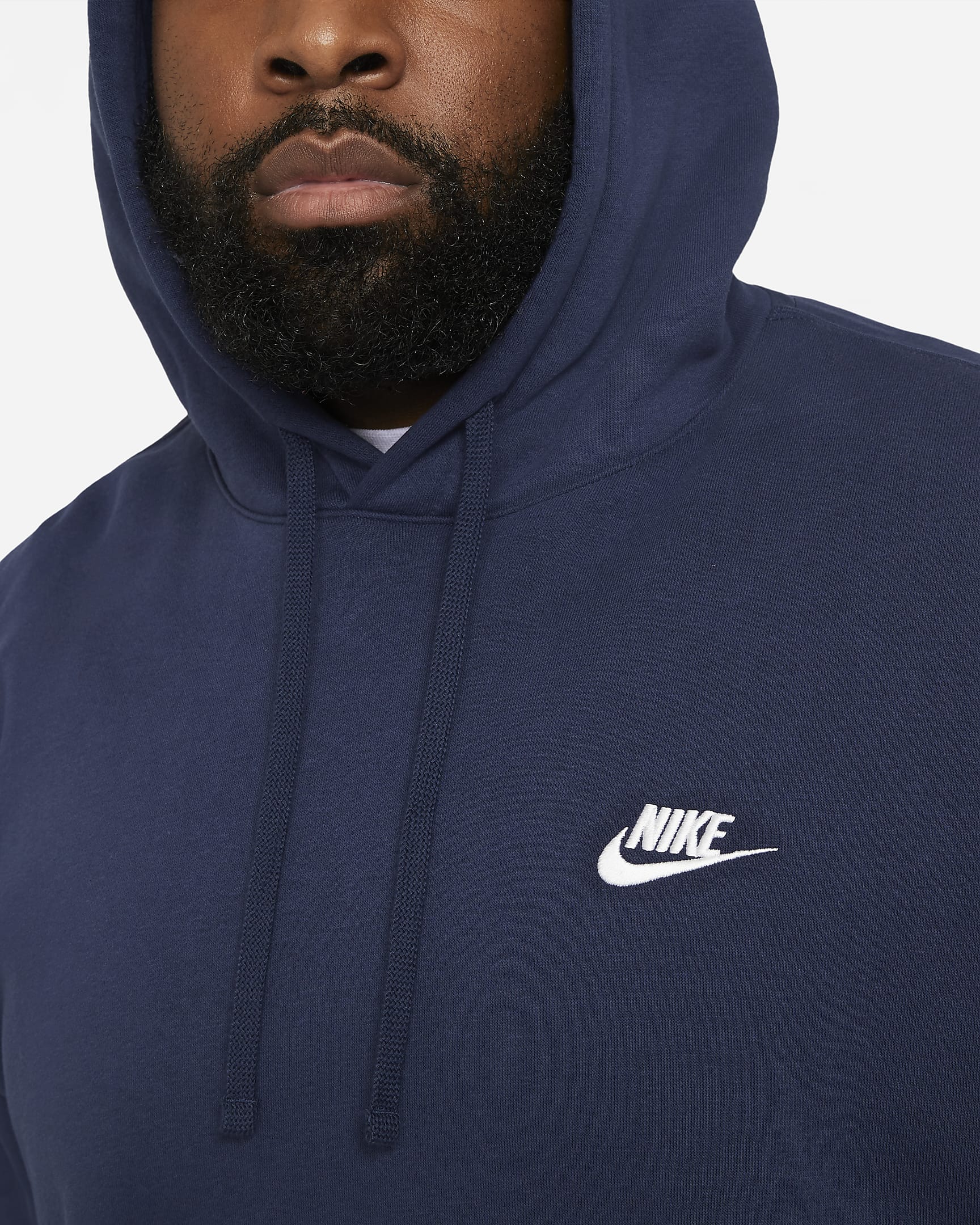 Nike Sportswear Club Fleece Pullover Hoodie - Midnight Navy/Midnight Navy/White