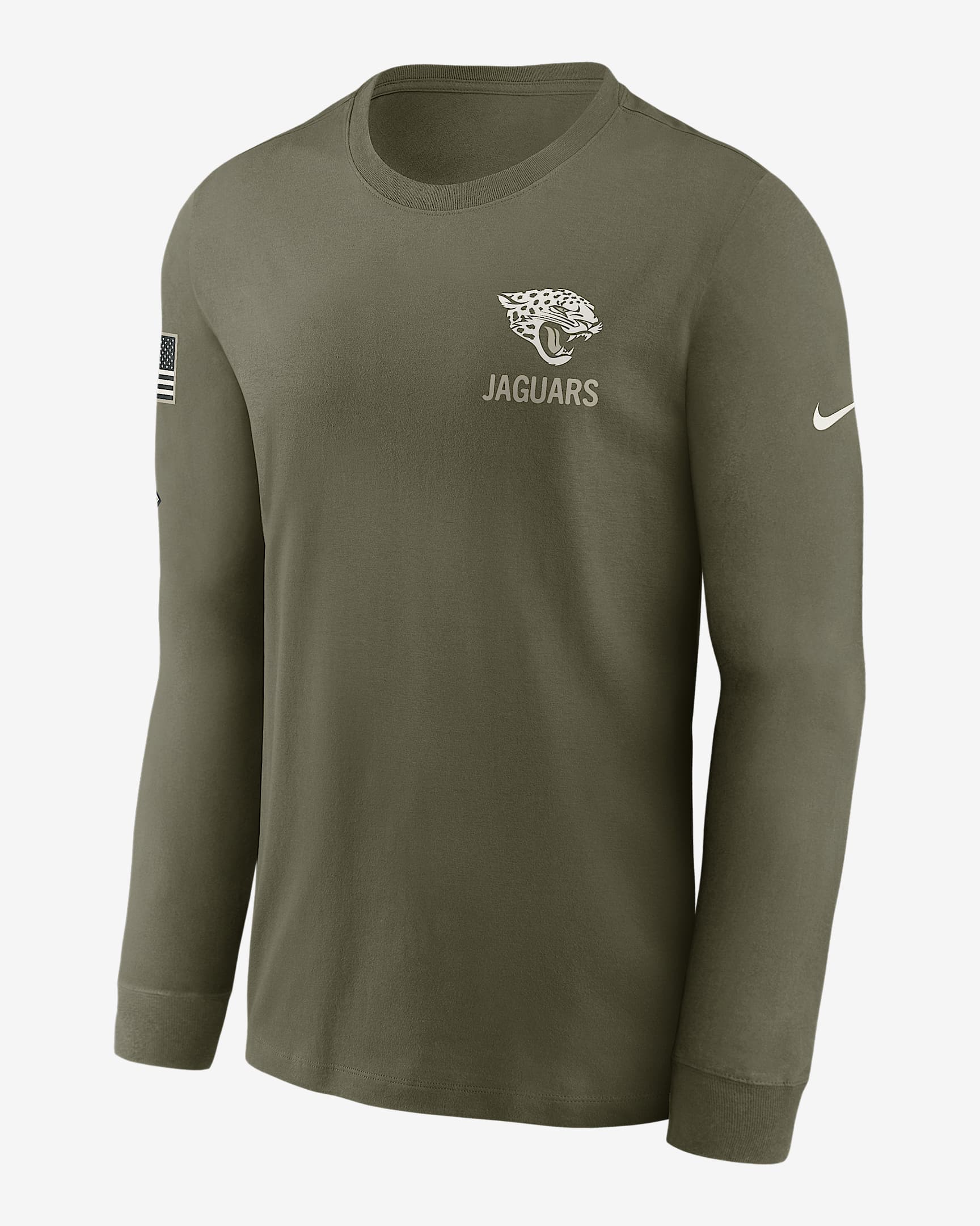 Jacksonville Jaguars Salute to Service Men's Nike NFL Long-Sleeve T-Shirt - Olive