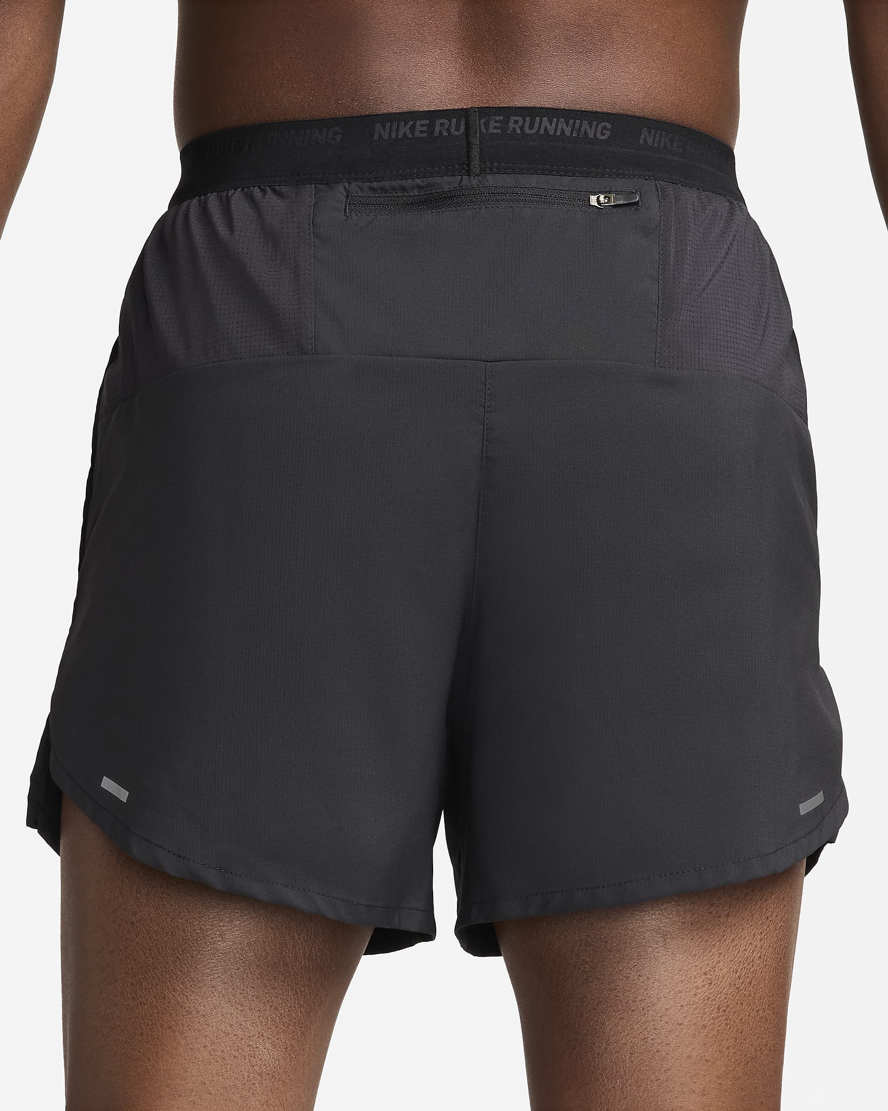 Löparshorts Nike Dri-FIT Stride 13 cm med innerbyxor för män - Svart/Svart