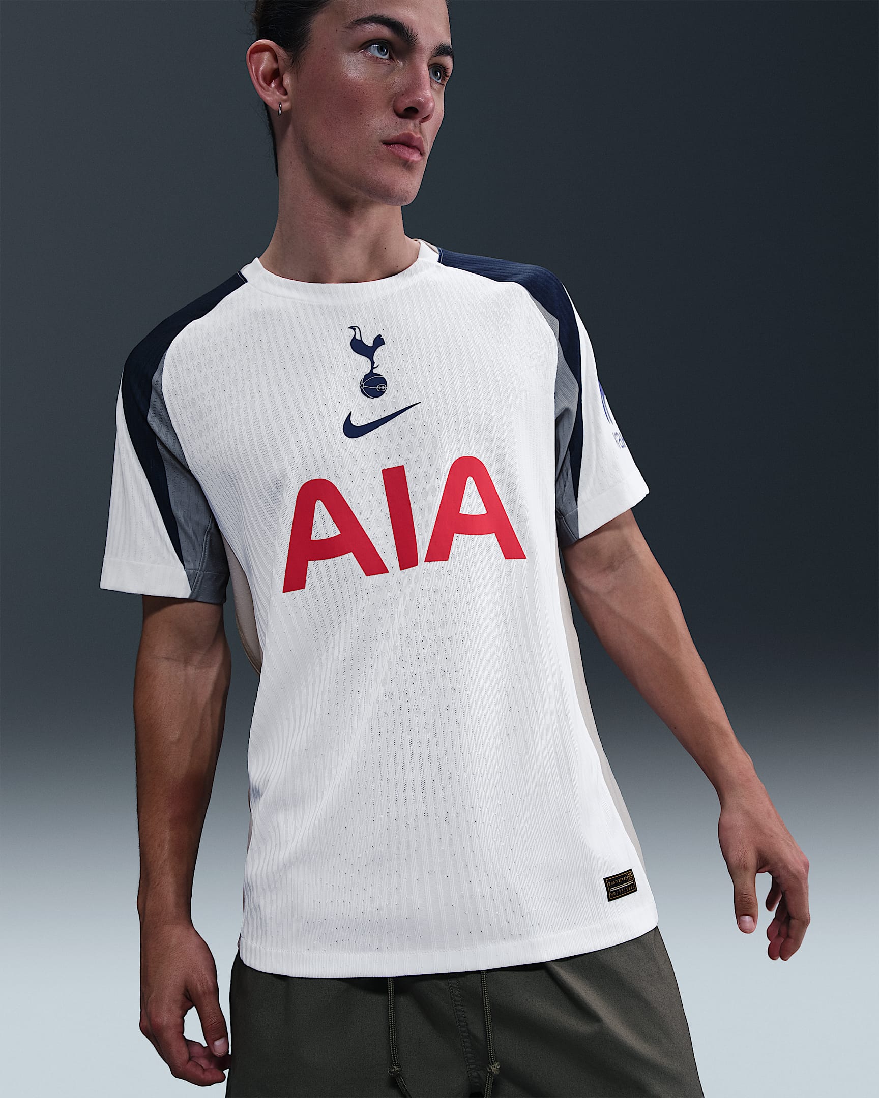 Maglia da calcio autentica Tottenham Hotspur 2025/26 Match Nike Dri-FIT ADV da uomo – Home - Bianco/Light Iron Ore/Binary Blue