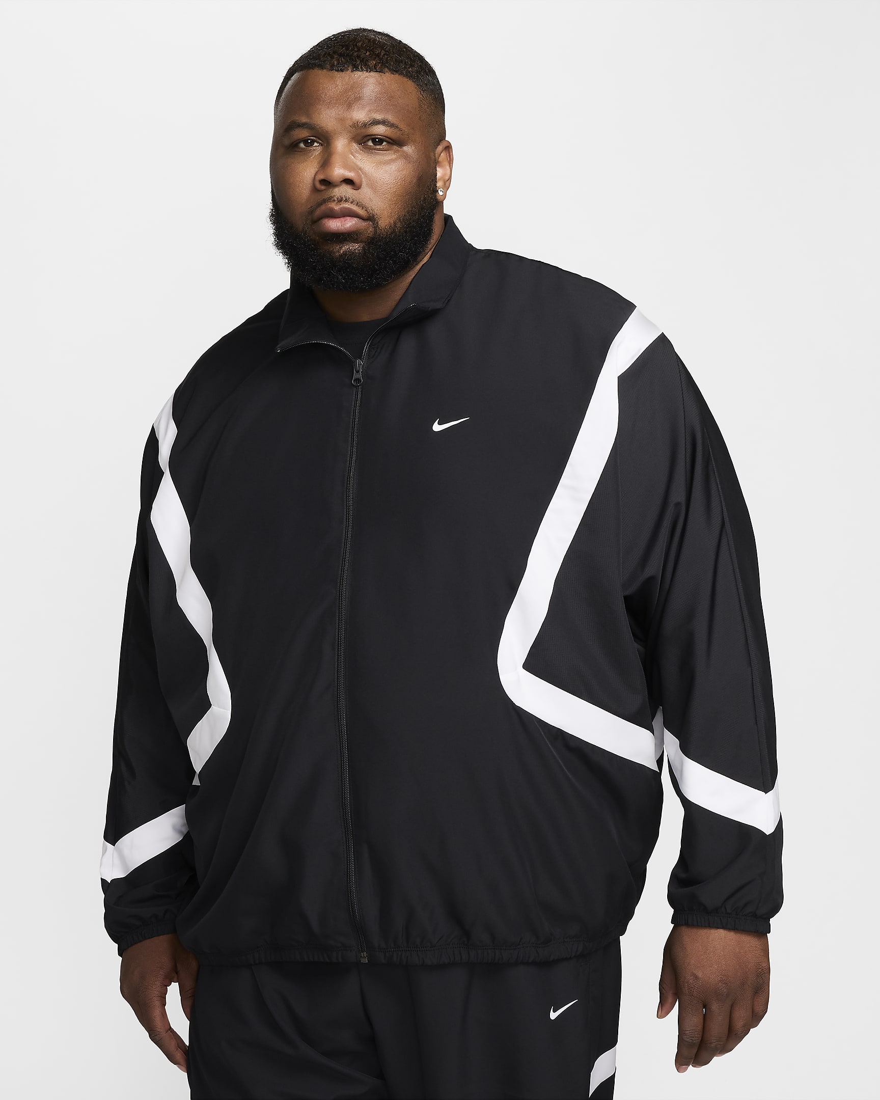 Veste de basket tissée Nike Icon pour homme - Noir/Noir/Blanc/Blanc