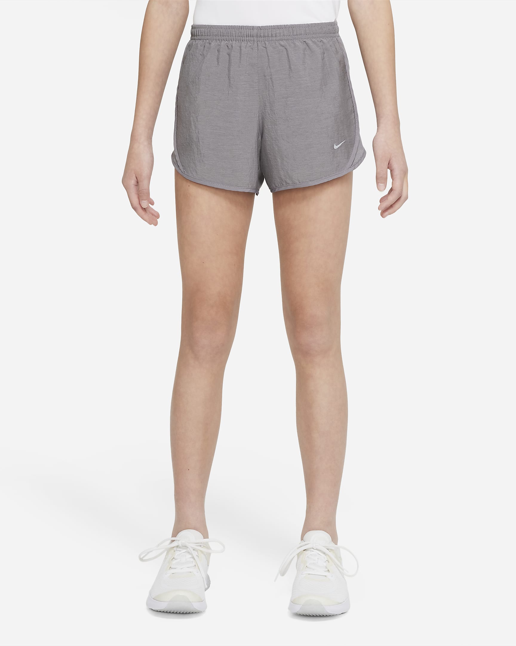 Shorts de running Dri-FIT para niñas talla grande Nike Tempo - Gris humo/Jaspeado/Gris lobo