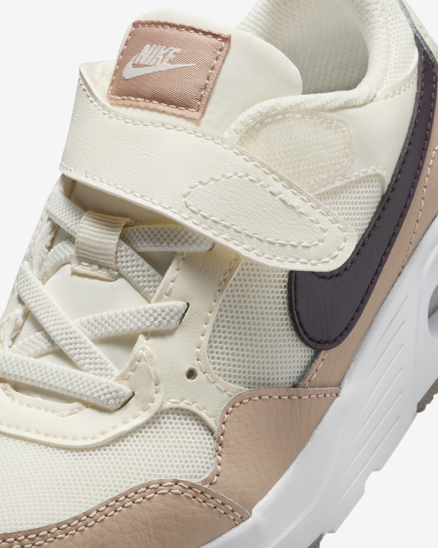 Nike Air Max SC Younger Kids' Shoes - Pale Ivory/Hemp/Burgundy Ash