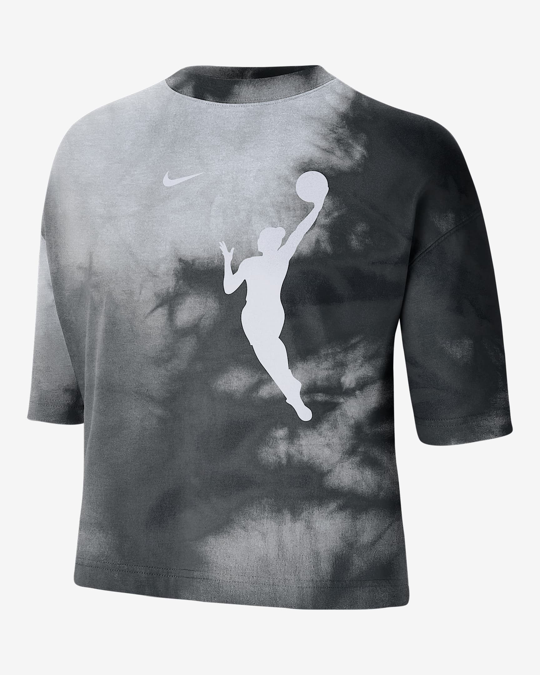 Playera de cuello redondo Nike de la WNBA de corte cuadrado para mujer Team 13 - Negro
